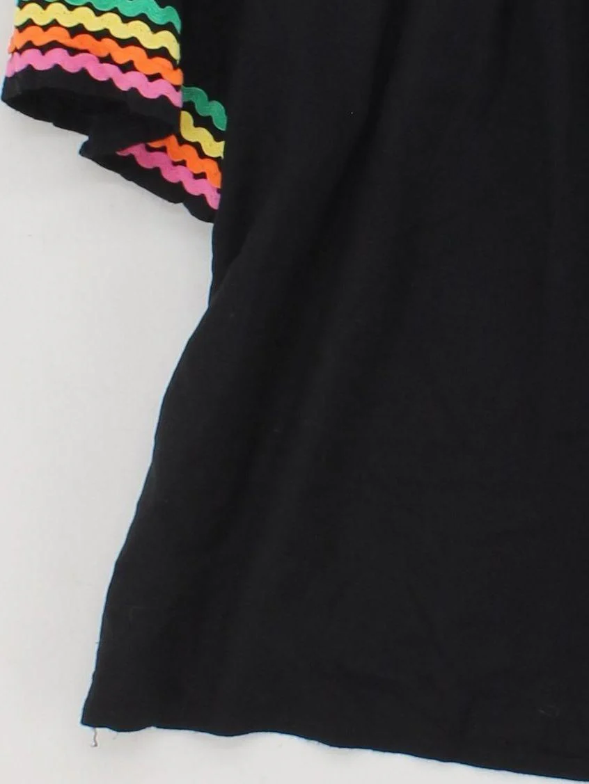 Sugarhill Women's Top UK 14 Black 100% Viscose Short Sleeve Square Neck Basic - Image 4