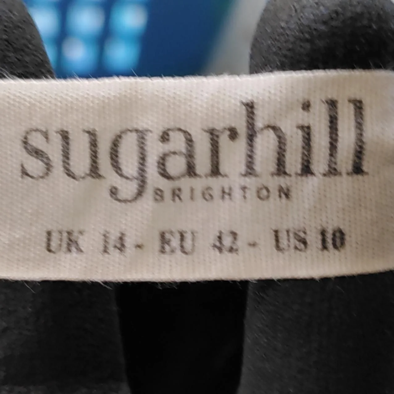 Sugarhill Women's Top UK 14 Black 100% Viscose Short Sleeve Square Neck Basic - Image 5