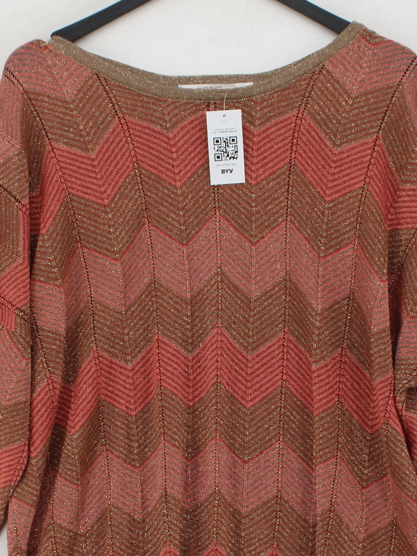 Summun Woman Women's Jumper S Pink Viscose with Polyamide Pullover - Image 3