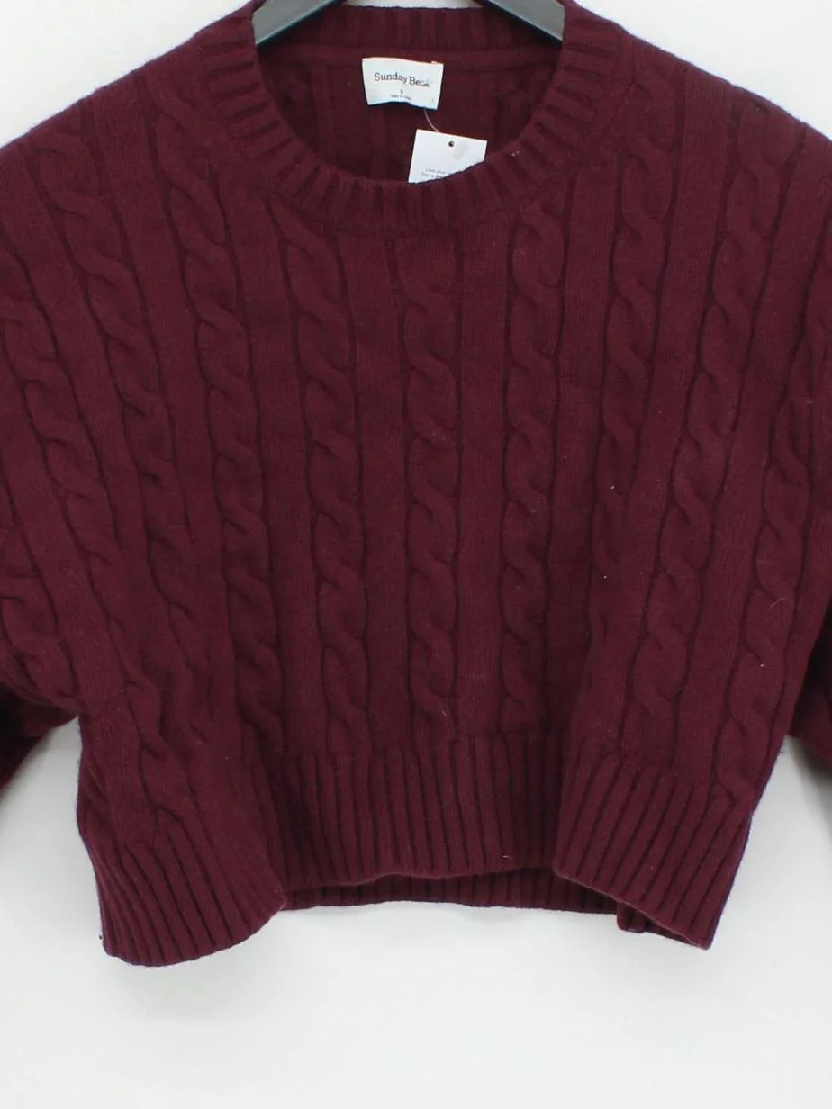 Sunday Best Women's Jumper S Red 100% Other Round Neck Pullover - Image 3