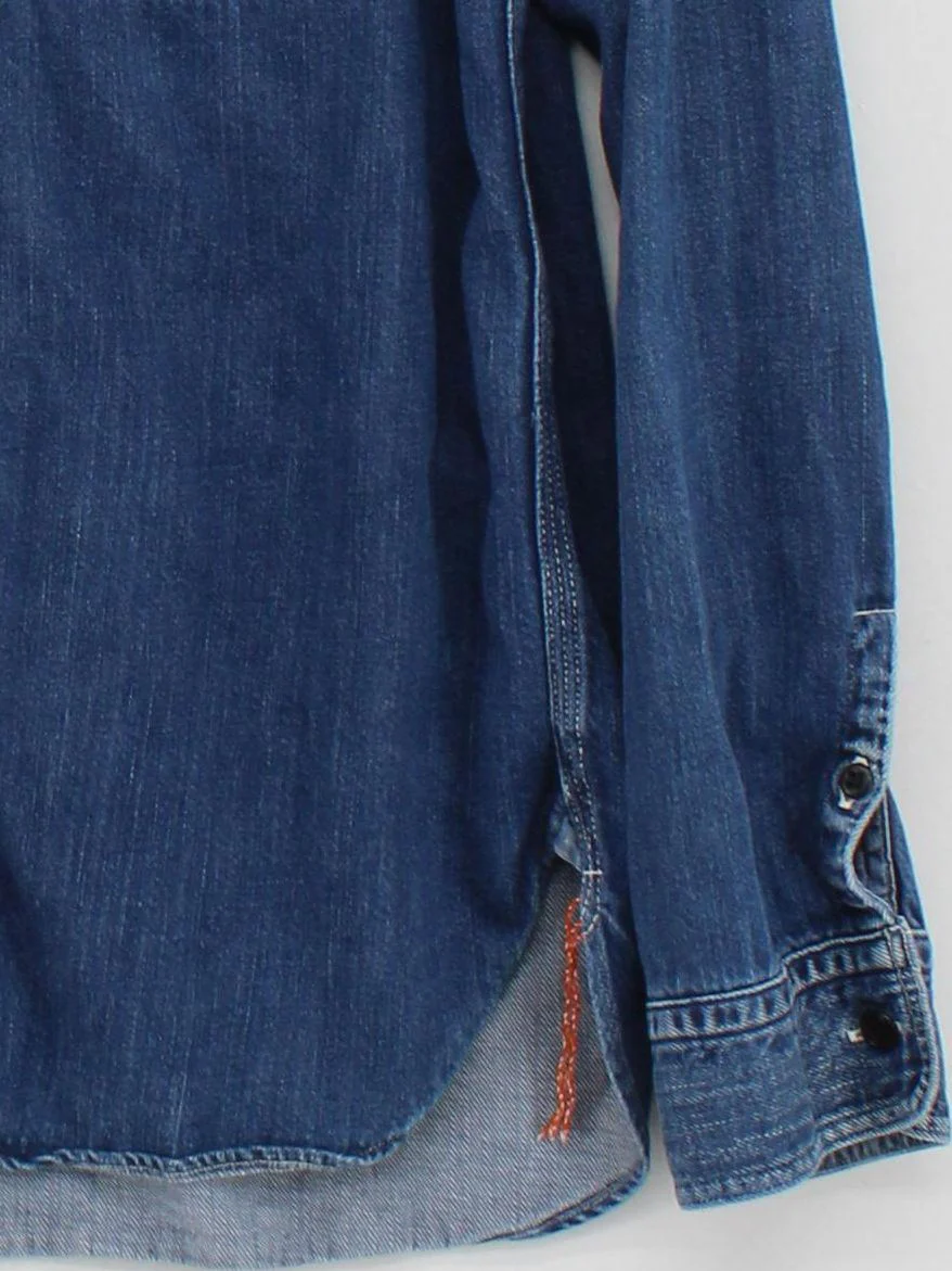 Sunny Sports Men's Shirt Chest: 36 in Blue 100% Cotton Basic - Image 4