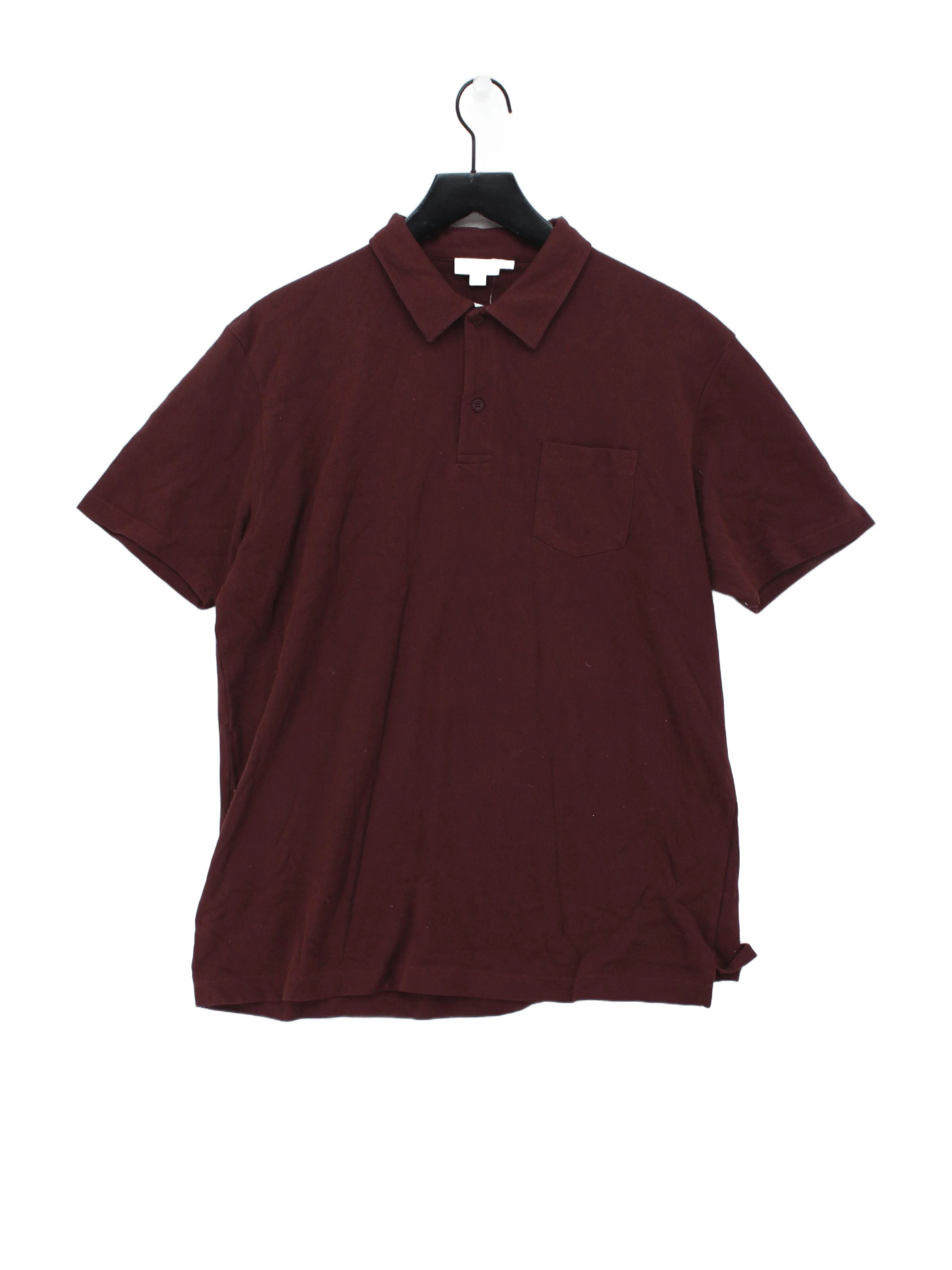 Sunspel Men's Polo XL Red 100% Cotton Basic
