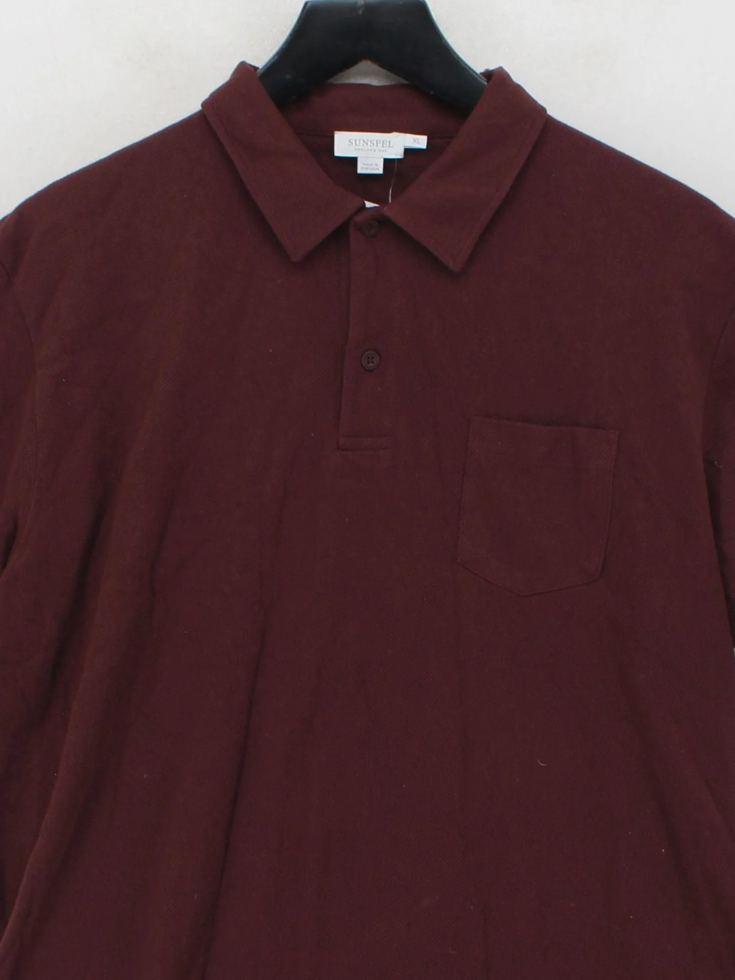 Sunspel Men's Polo XL Red 100% Cotton Basic - Image 3