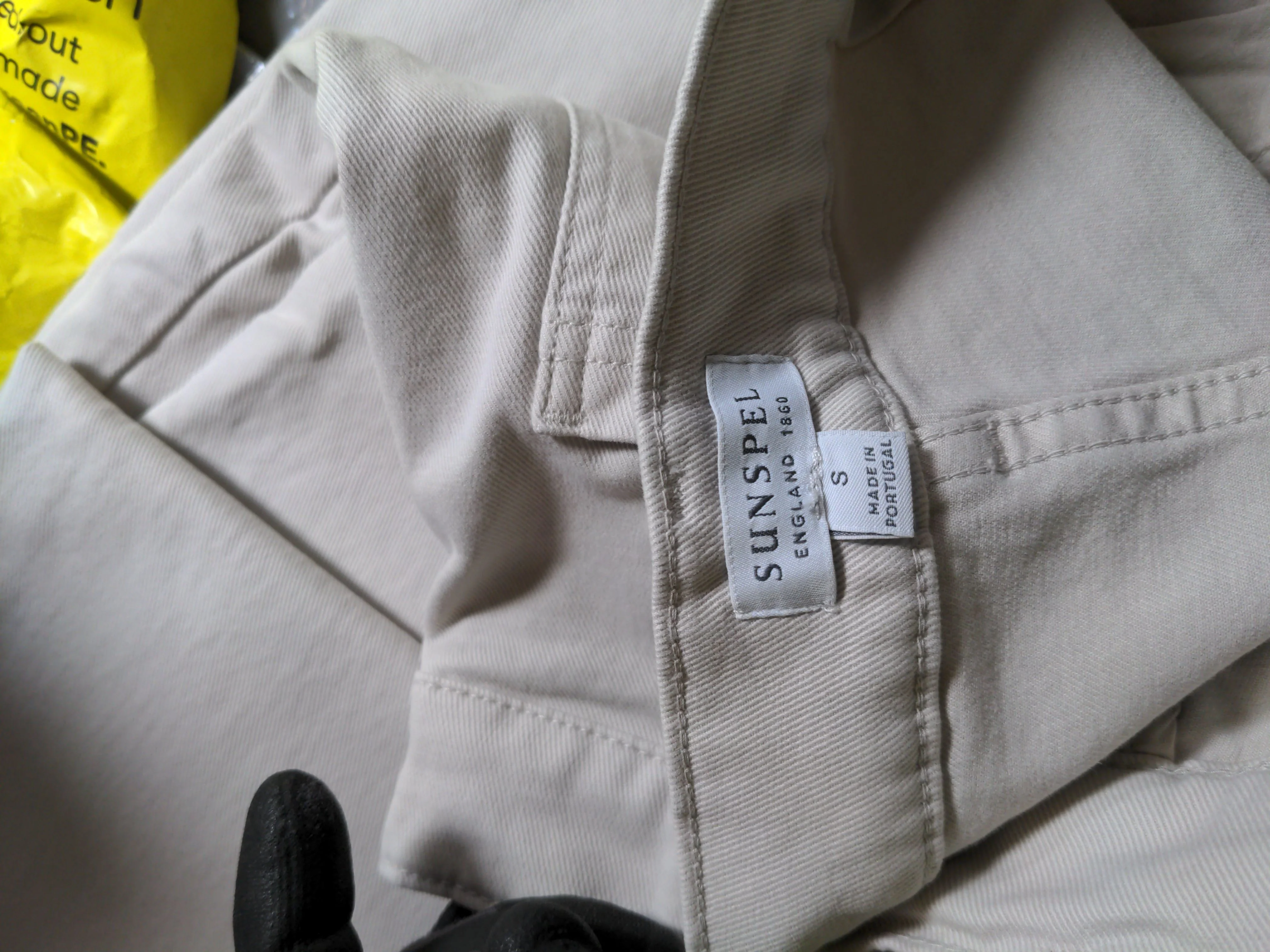 Sunspel Men's Trousers S Cream 100% Cotton Tapered Chino - Image 5