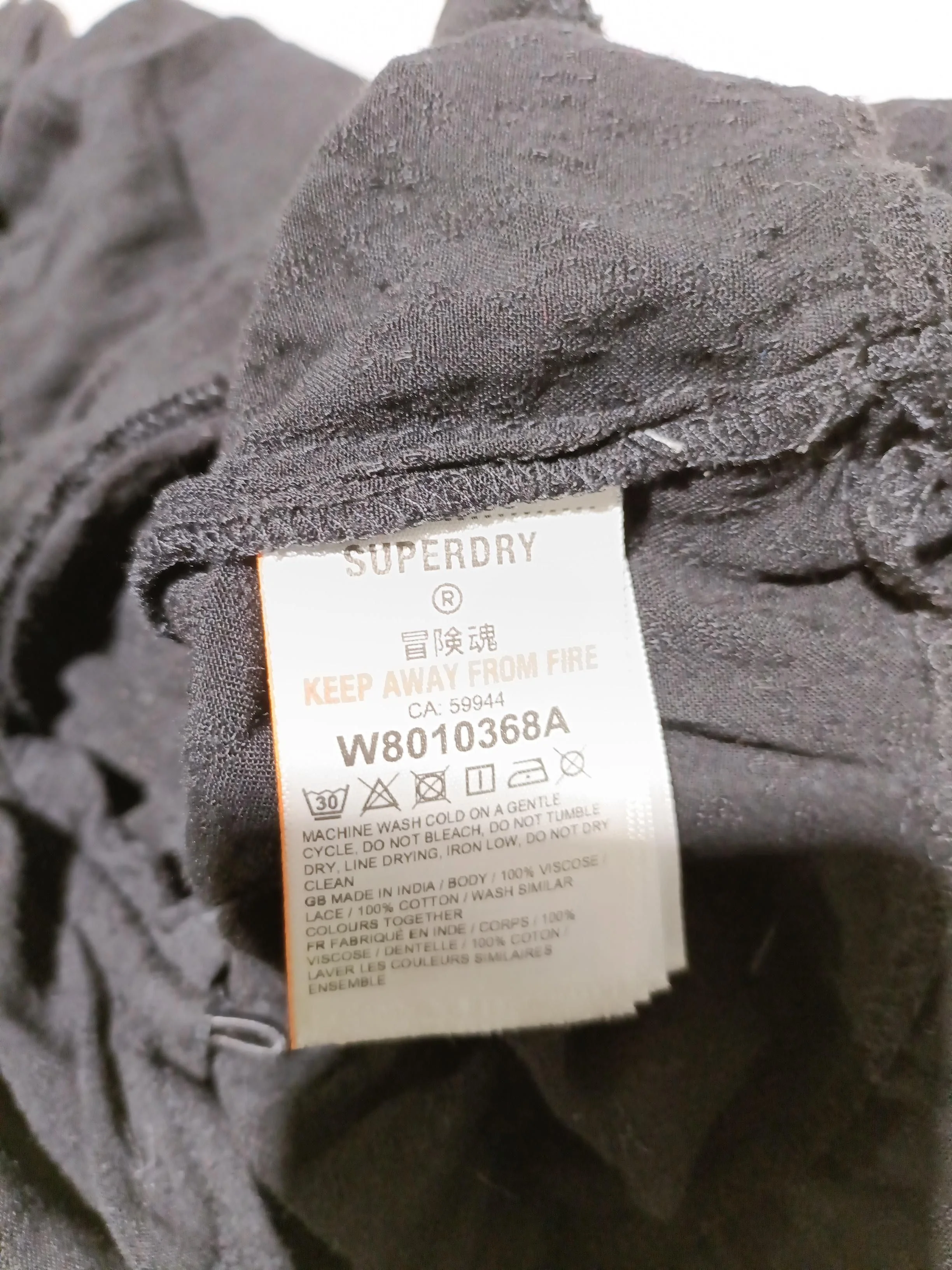 Superdry Jumper Mini Dress UK12 in Black - Image 5