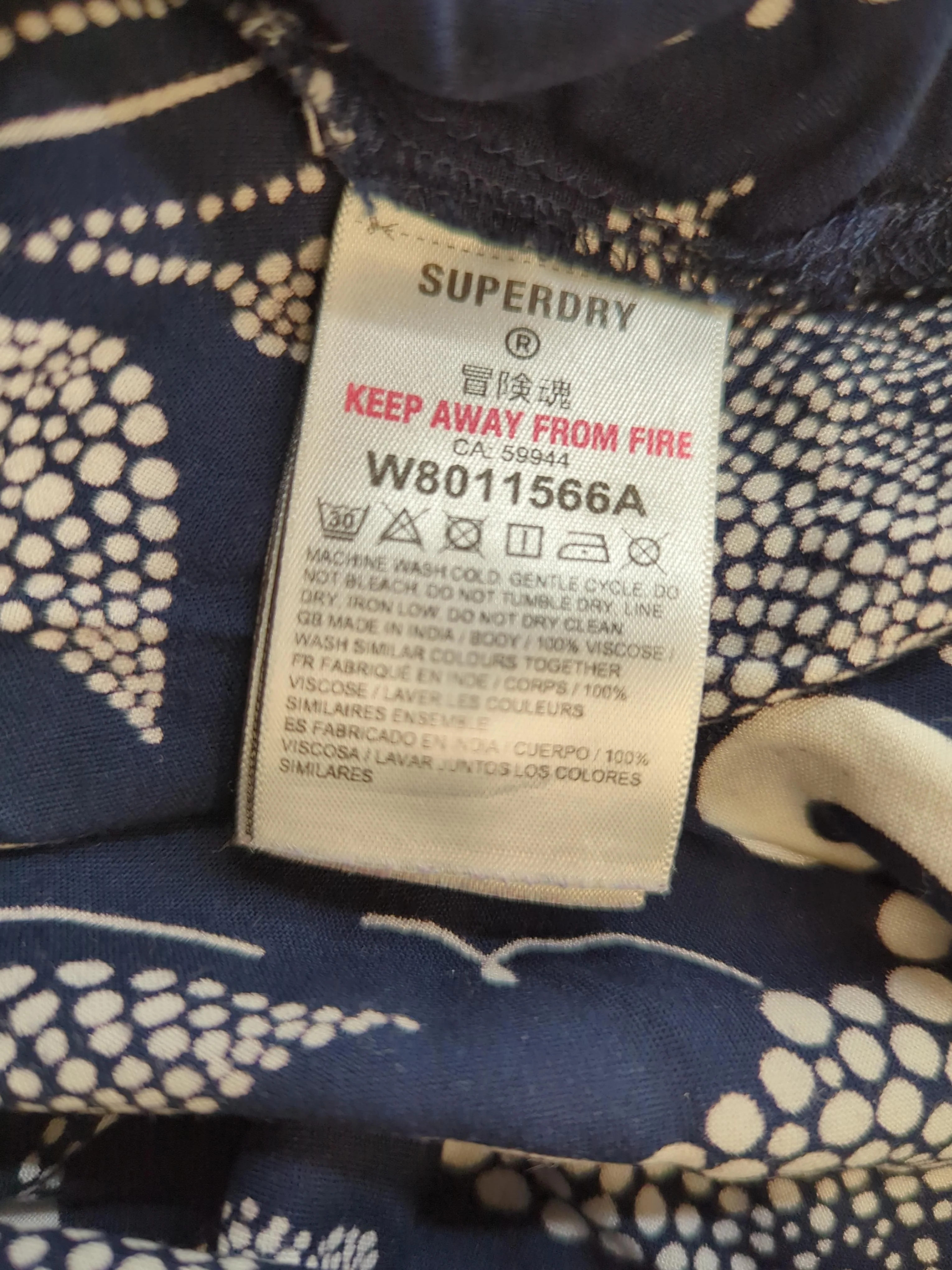 Superdry Maxi Dress UK2 in Blue - Image 6