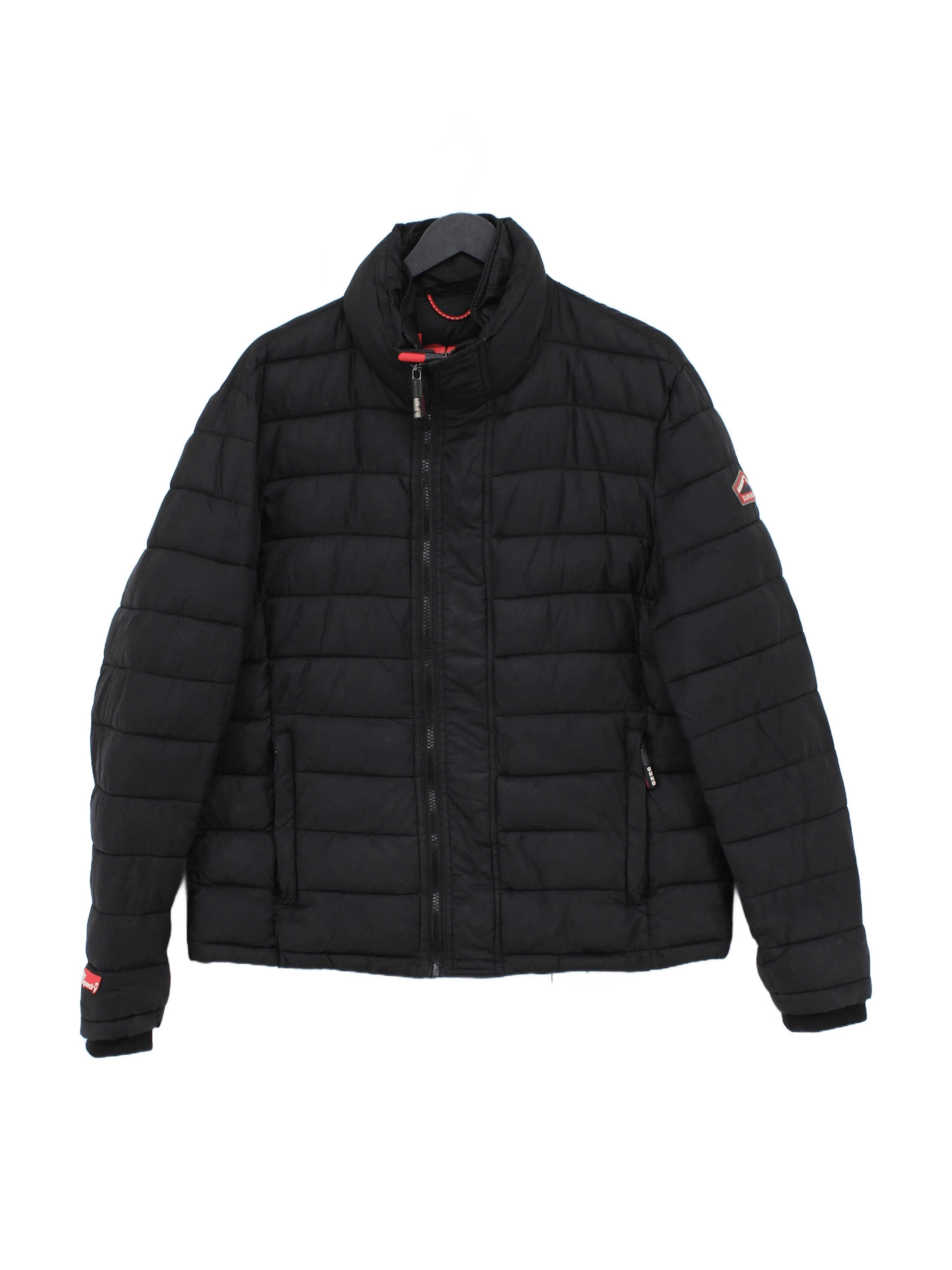 Superdry Men's Coat M Black Nylon with Polyester Puffer Jacket