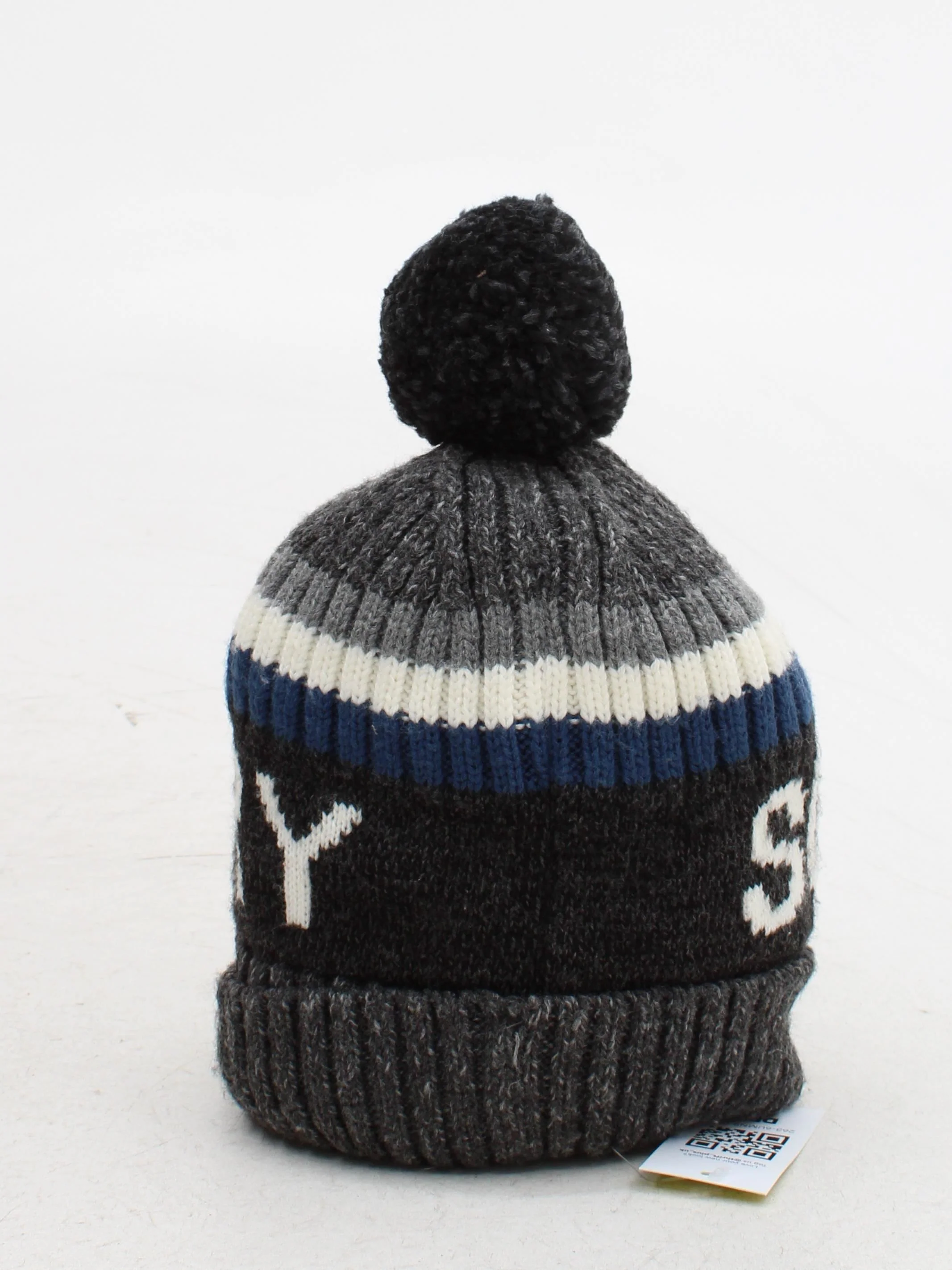Superdry Men's Hat Grey Striped 100% Acrylic Beanie - Image 2
