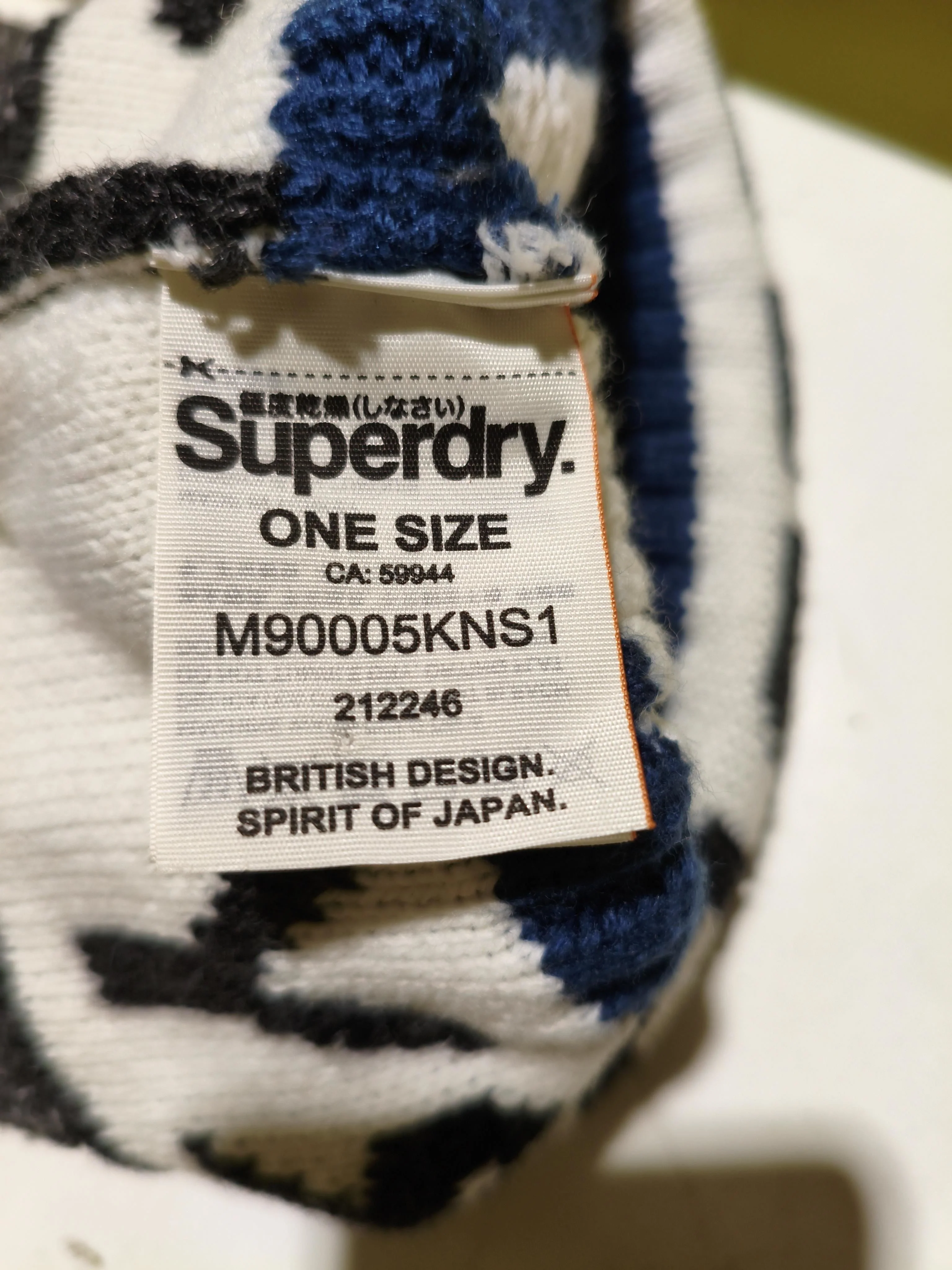 Superdry Men's Hat Grey Striped 100% Acrylic Beanie - Image 5