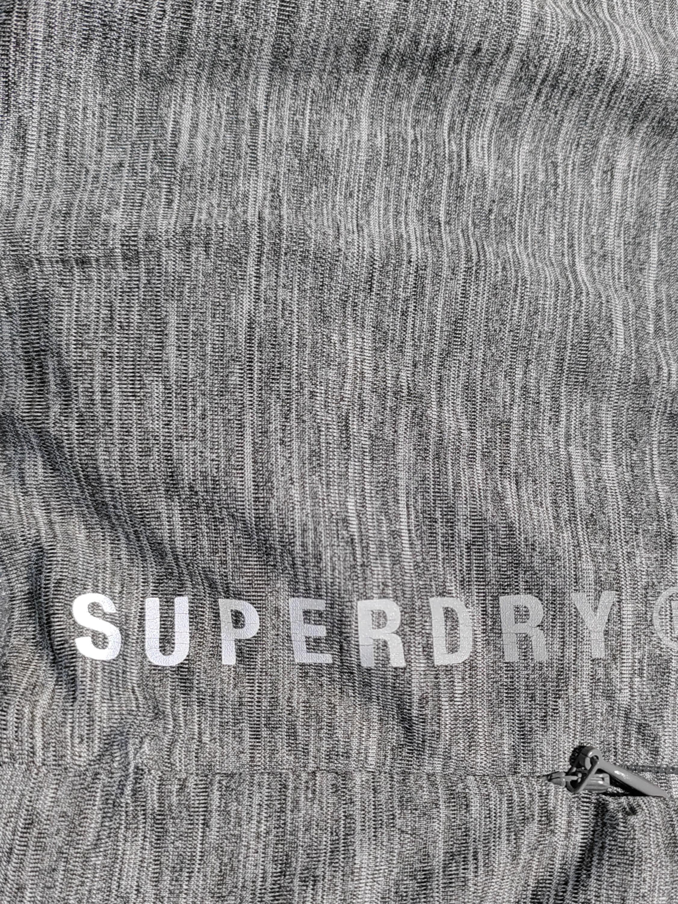 Superdry Men's Hoodie L Grey Polyester with Elastane Pullover - Image 5