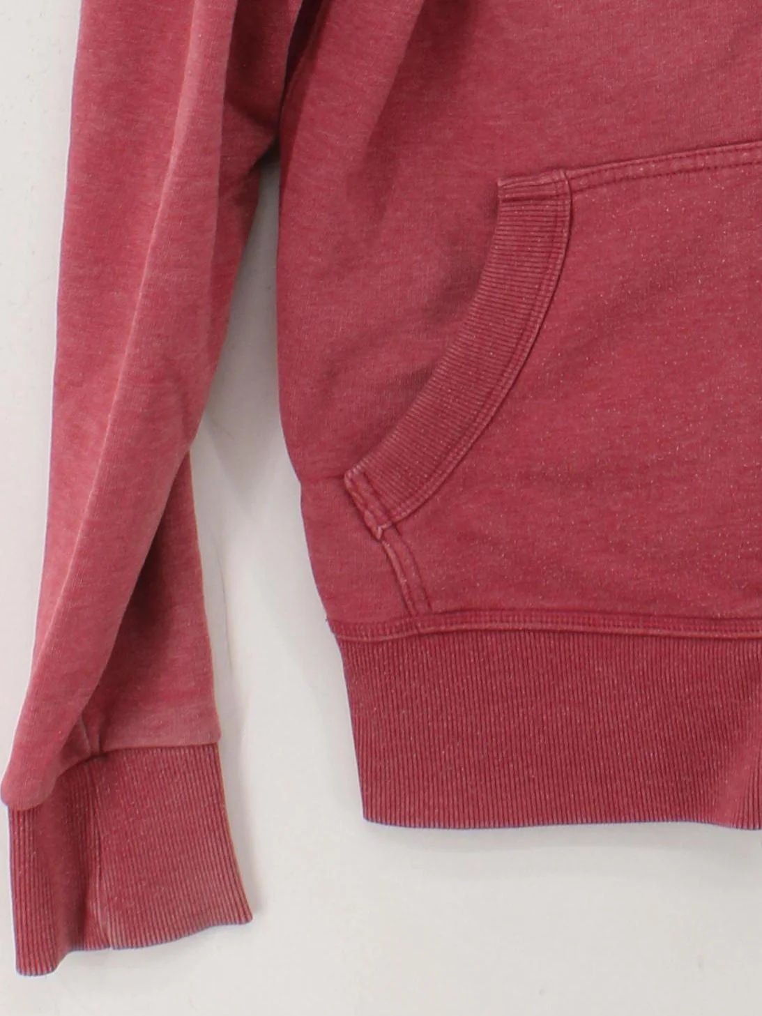 Superdry Men's Hoodie L Red Cotton with Polyester Pullover - Image 4