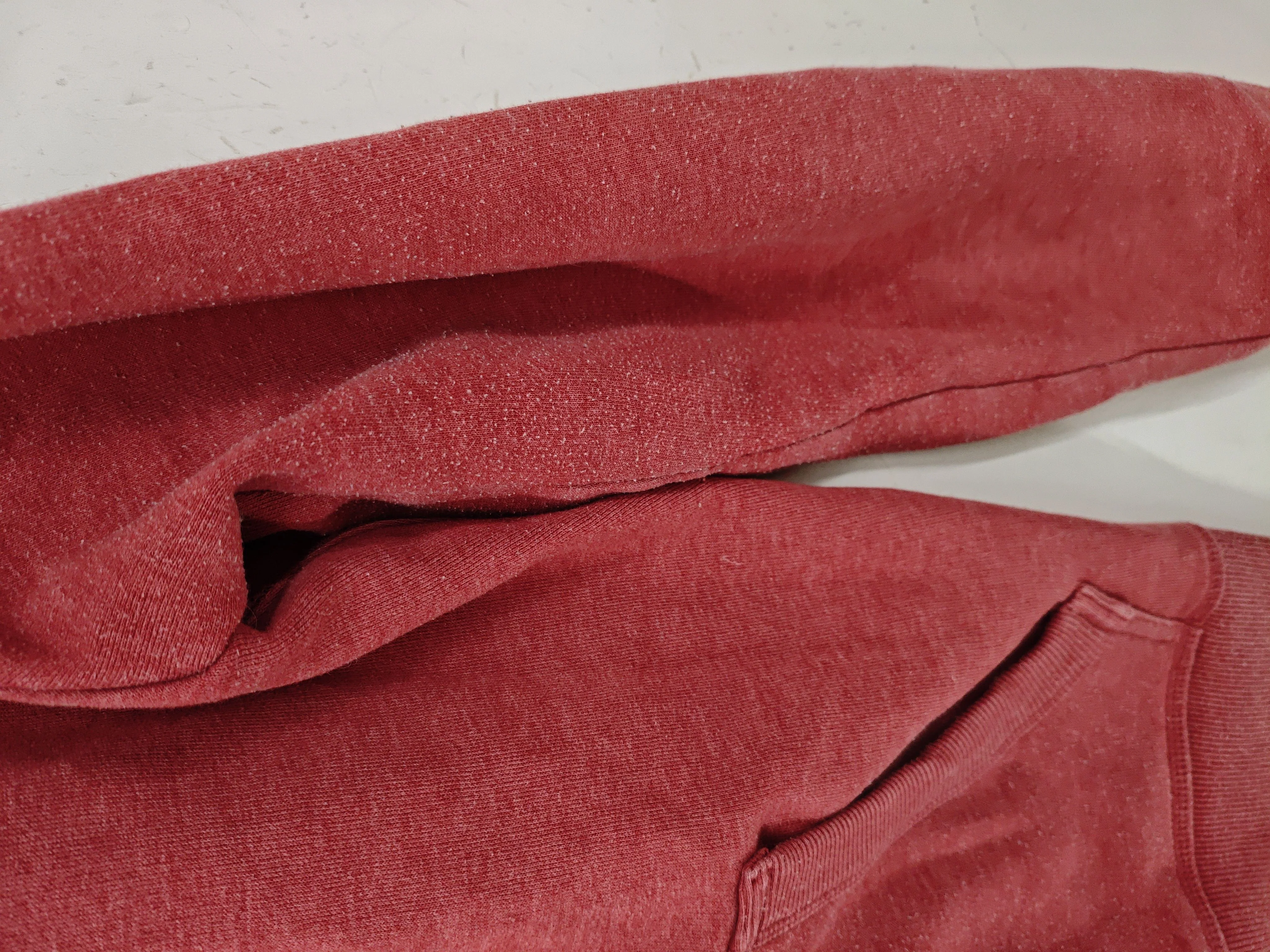 Superdry Men's Hoodie L Red Cotton with Polyester Pullover - Image 5
