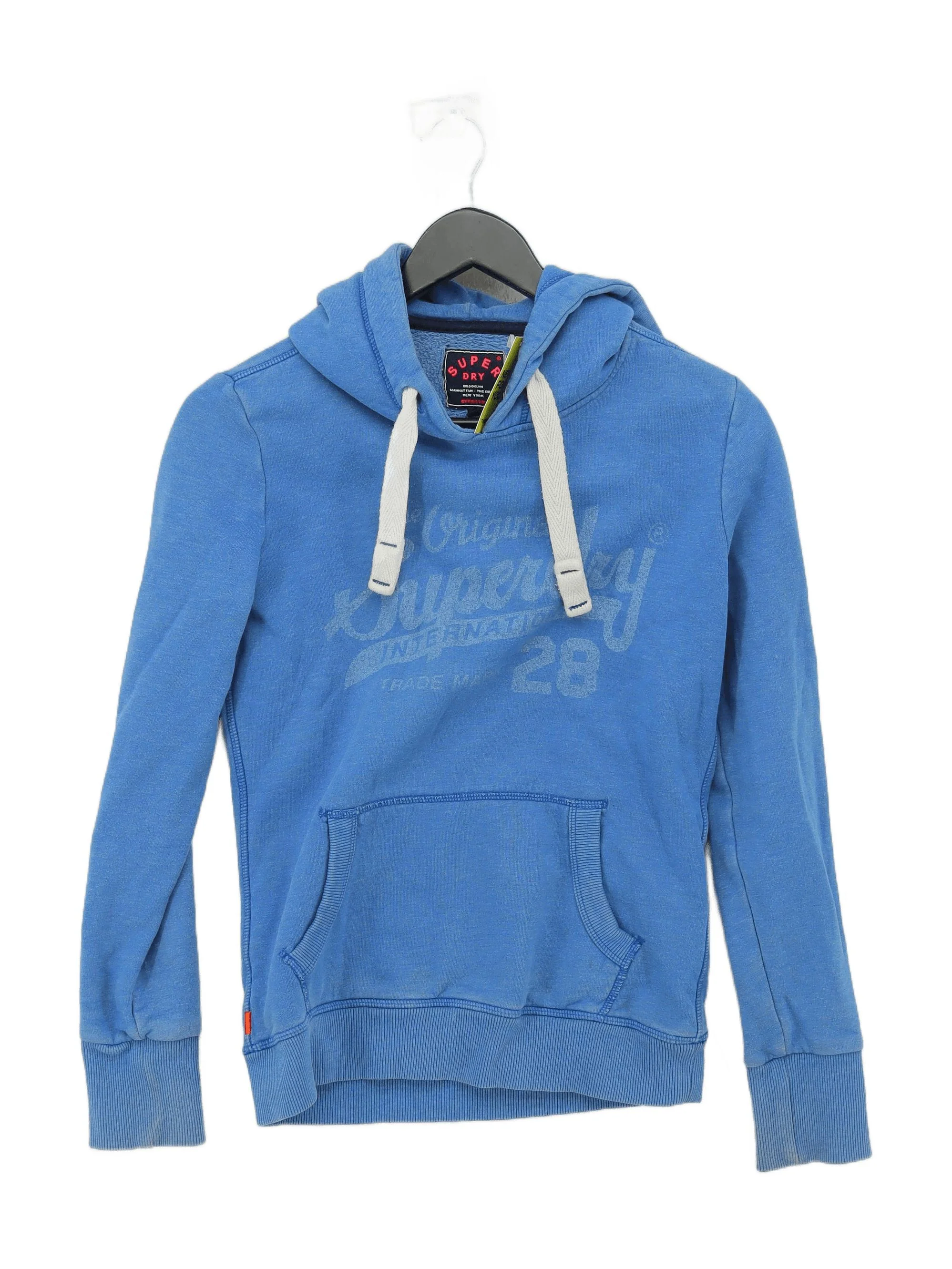 Superdry Men's Hoodie M Blue Cotton with Polyester Pullover