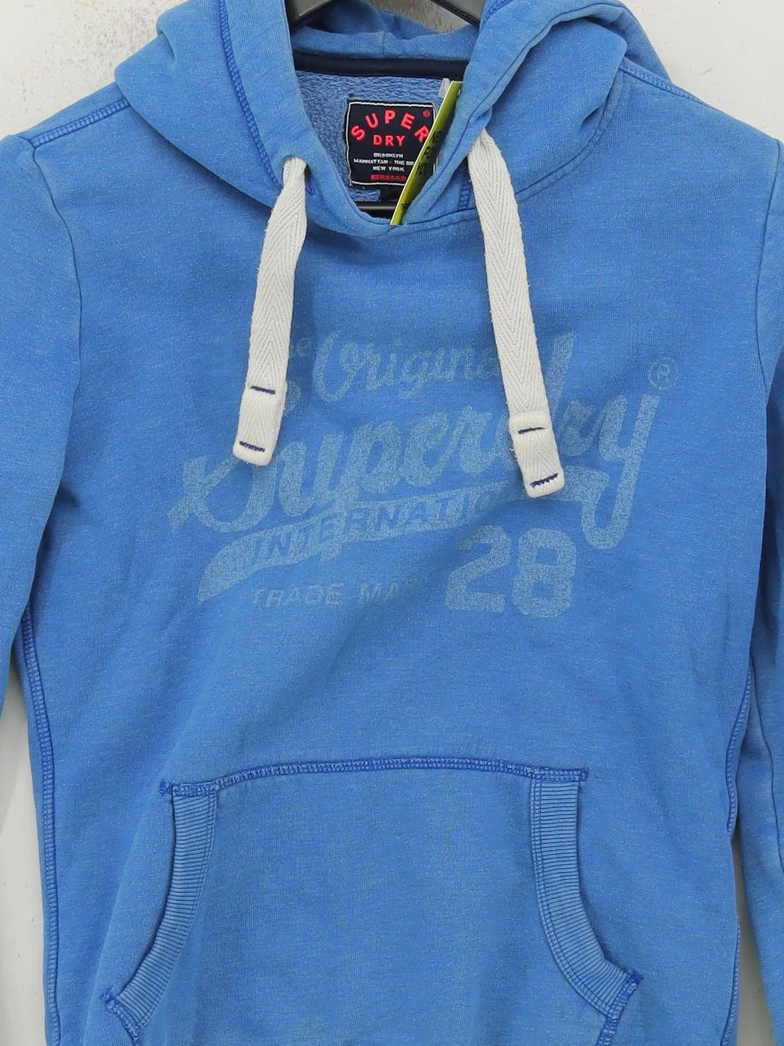 Superdry Men's Hoodie M Blue Cotton with Polyester Pullover - Image 3