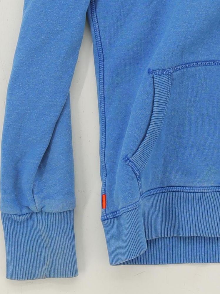 Superdry Men's Hoodie M Blue Cotton with Polyester Pullover - Image 4