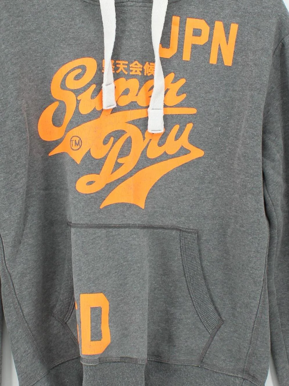 Superdry Men's Hoodie M Grey Graphic Cotton with Polyester Pullover - Image 3