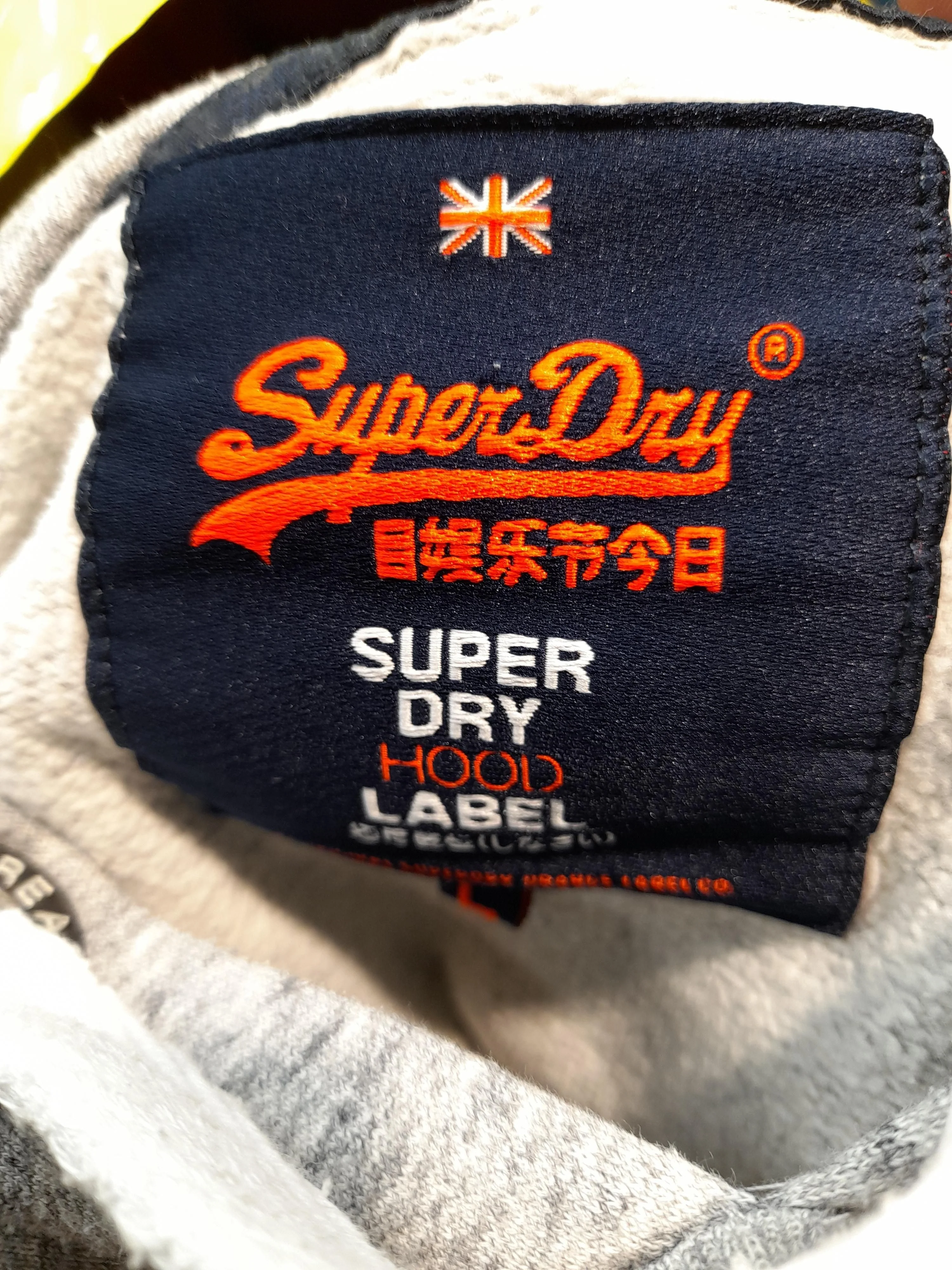 Superdry Men's Hoodie M Grey Graphic Cotton with Polyester Pullover - Image 5