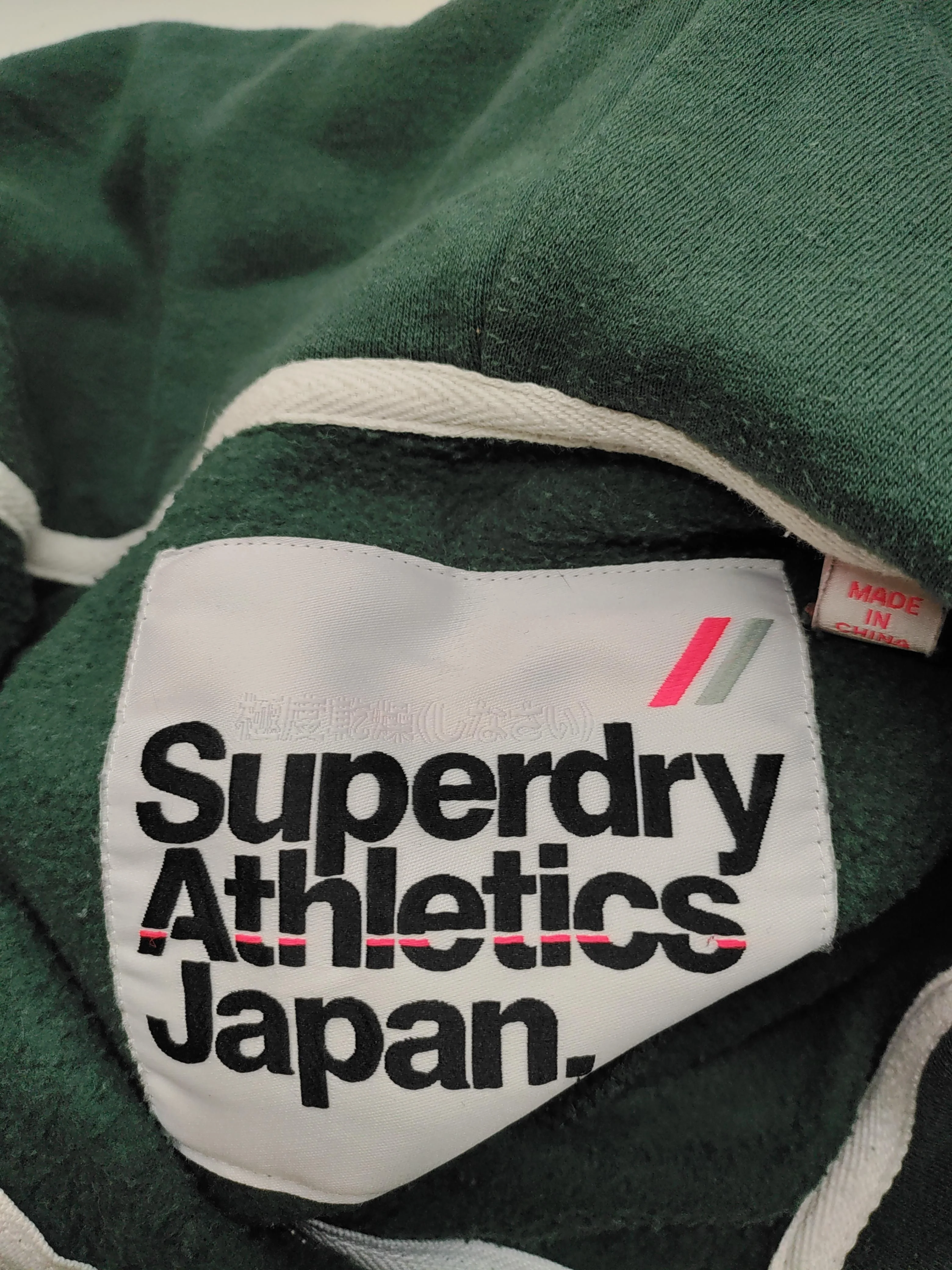 Superdry Men's Hoodie S Green Polyester with Cotton Pullover - Image 6