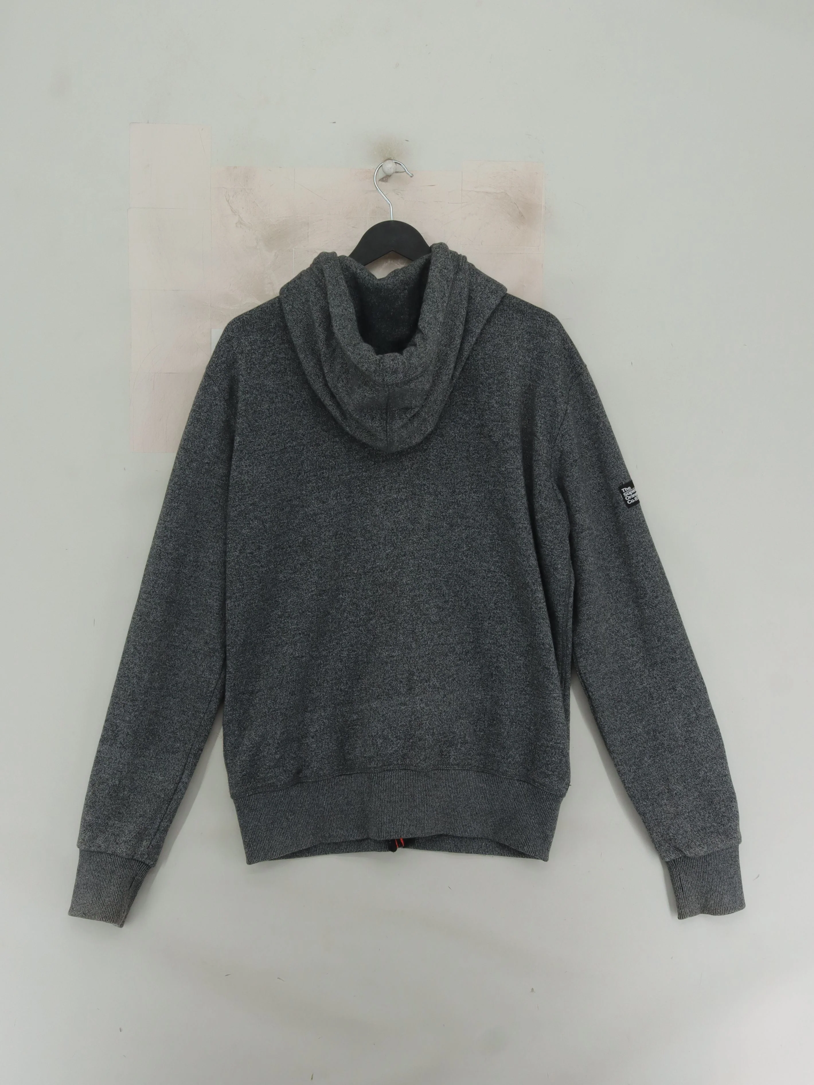 Superdry Men's Hoodie S Grey Cotton with Polyester Pullover - Image 2