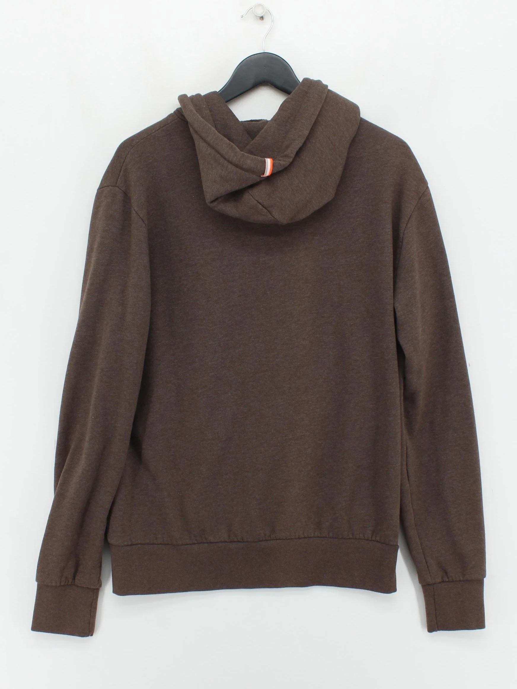 Superdry Men's Hoodie XL Brown Cotton with Polyester Pullover - Image 2