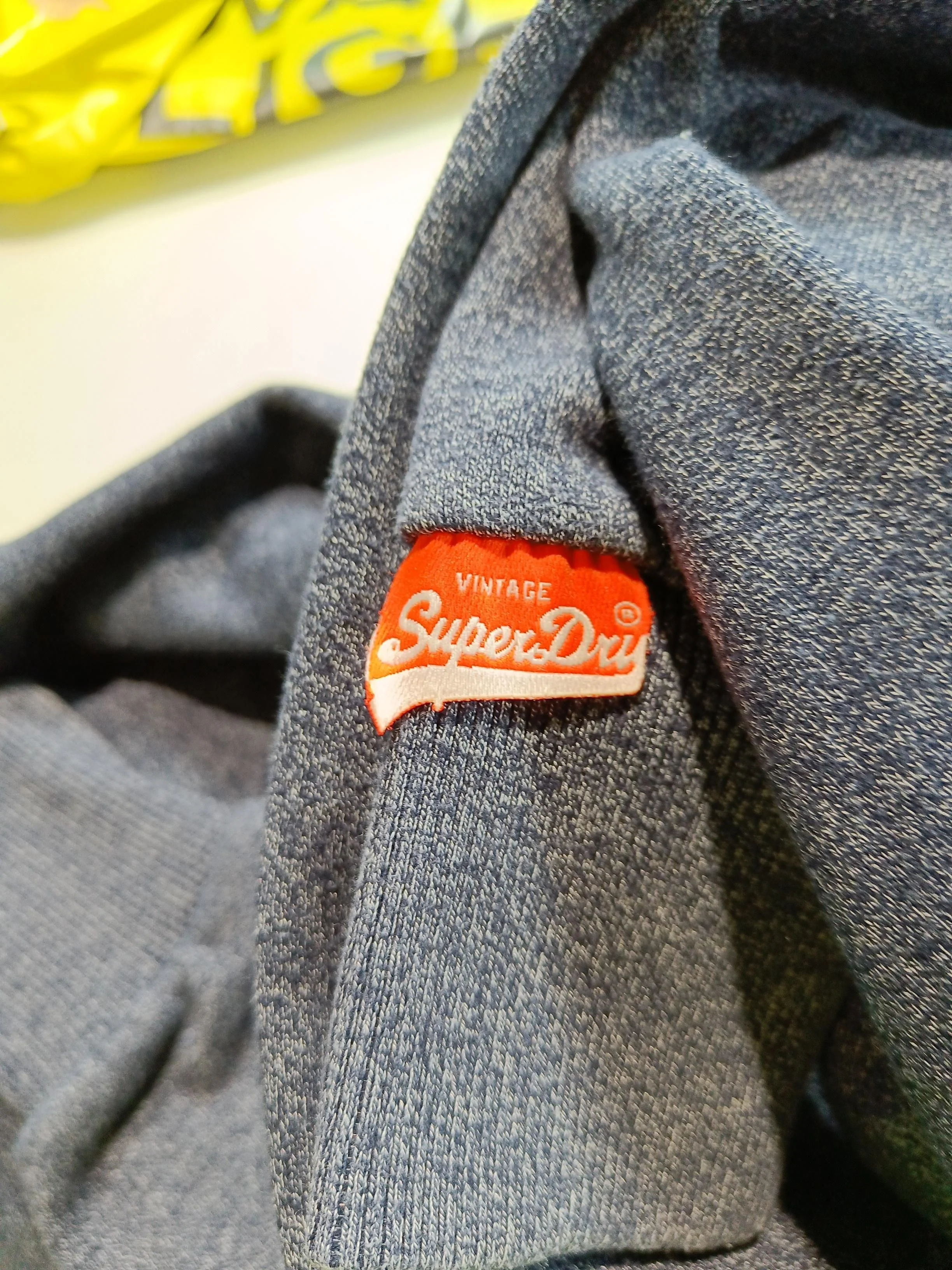 Superdry Men's Hoodie XS Blue Cotton with Polyester Full Zip - Image 5