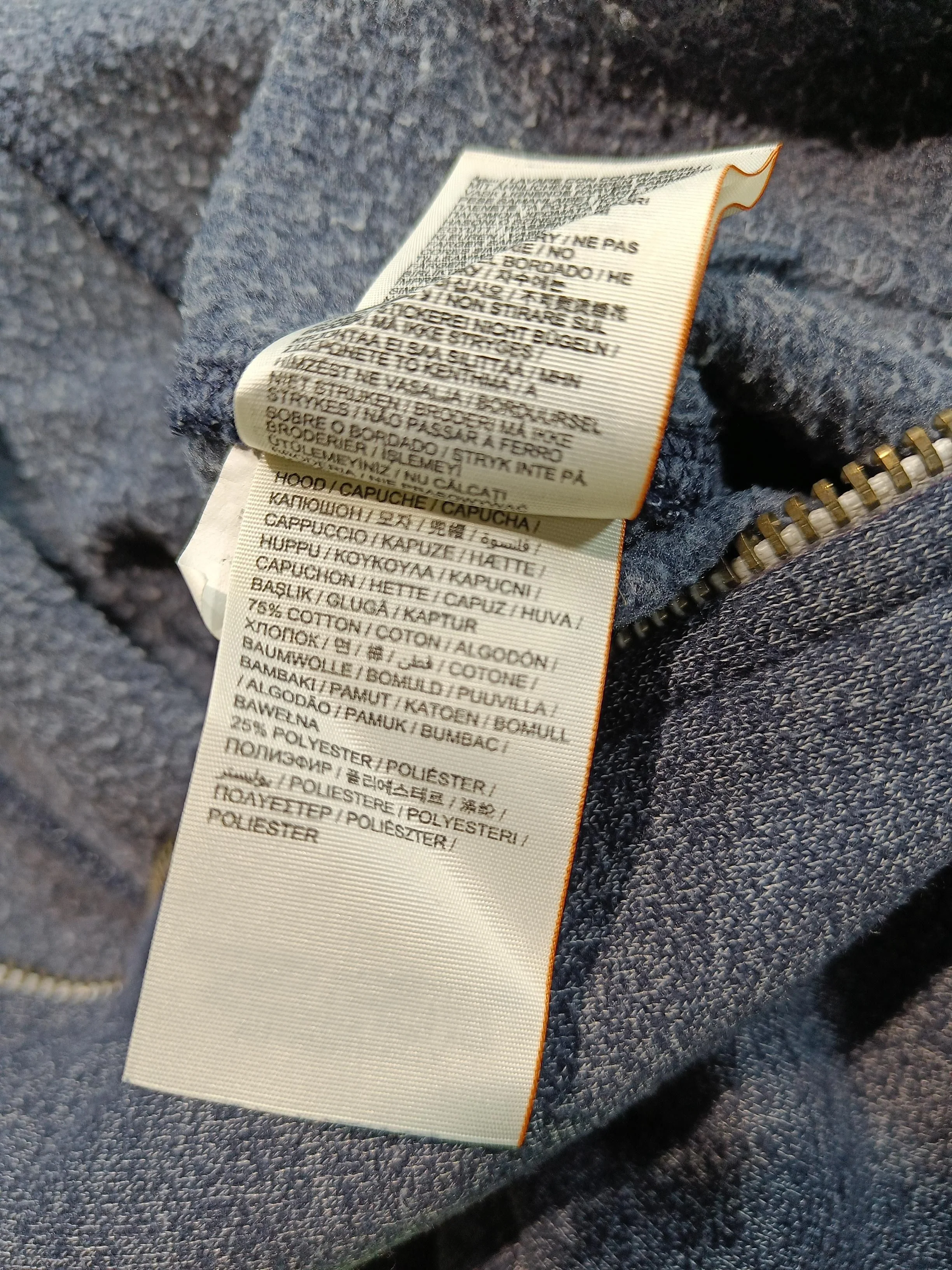 Superdry Men's Hoodie XS Blue Cotton with Polyester Full Zip - Image 6