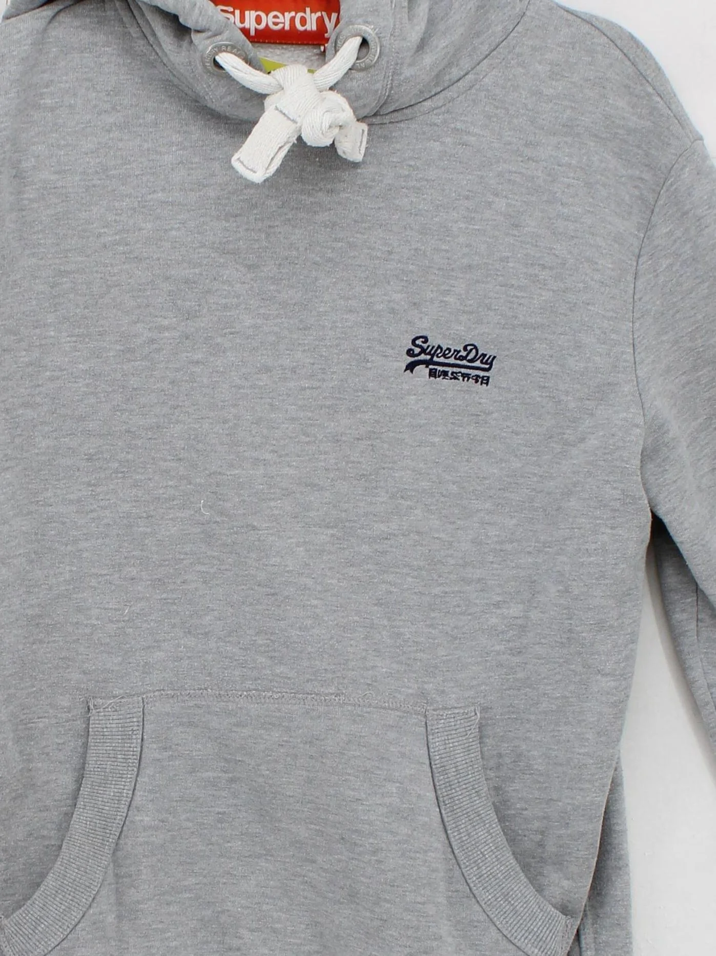 Superdry Men's Hoodie XS Grey Cotton with Polyester Pullover - Image 3