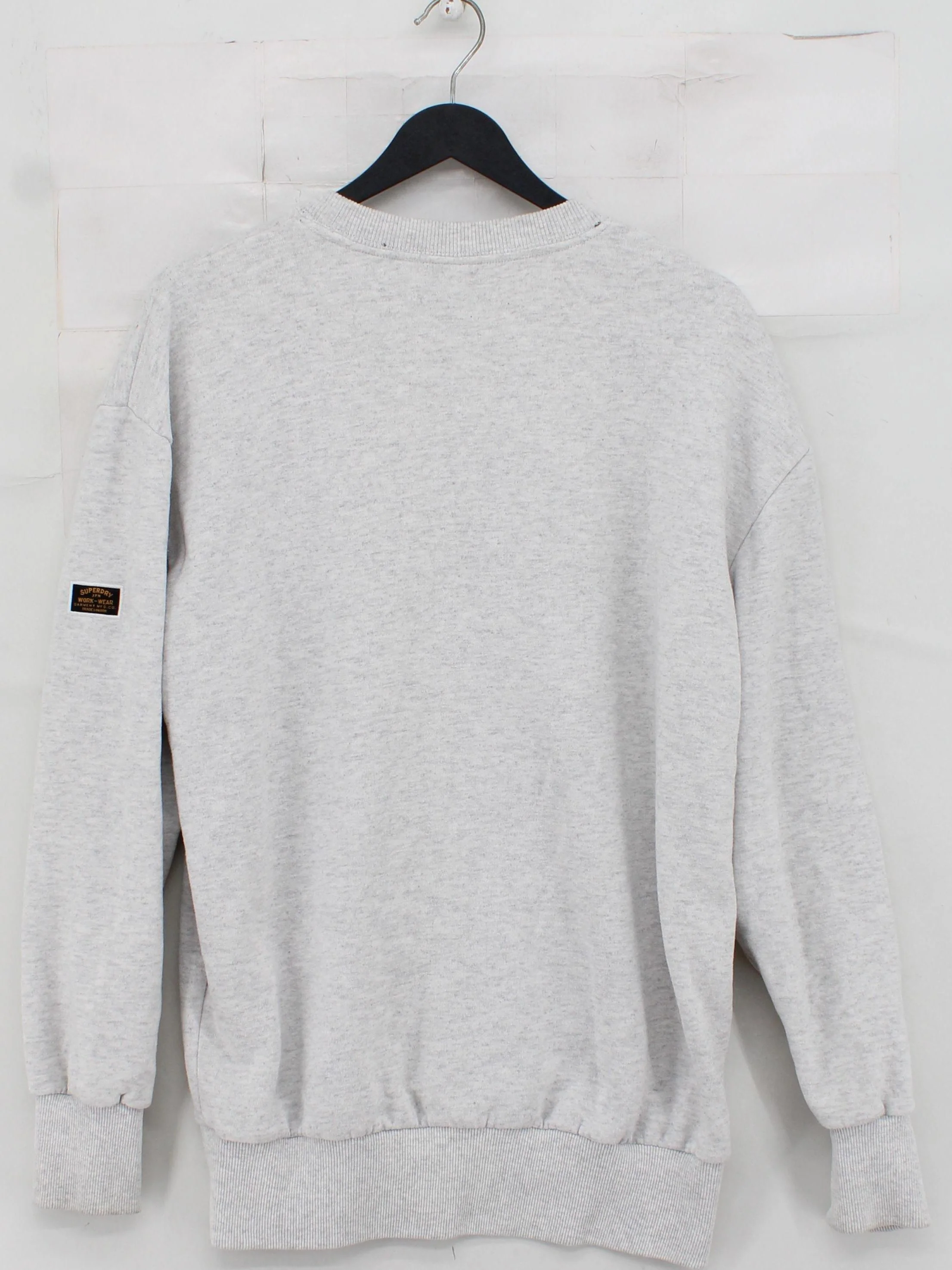 Superdry Men's Hoodie XS Grey Graphic Cotton with Polyester Pullover - Image 2