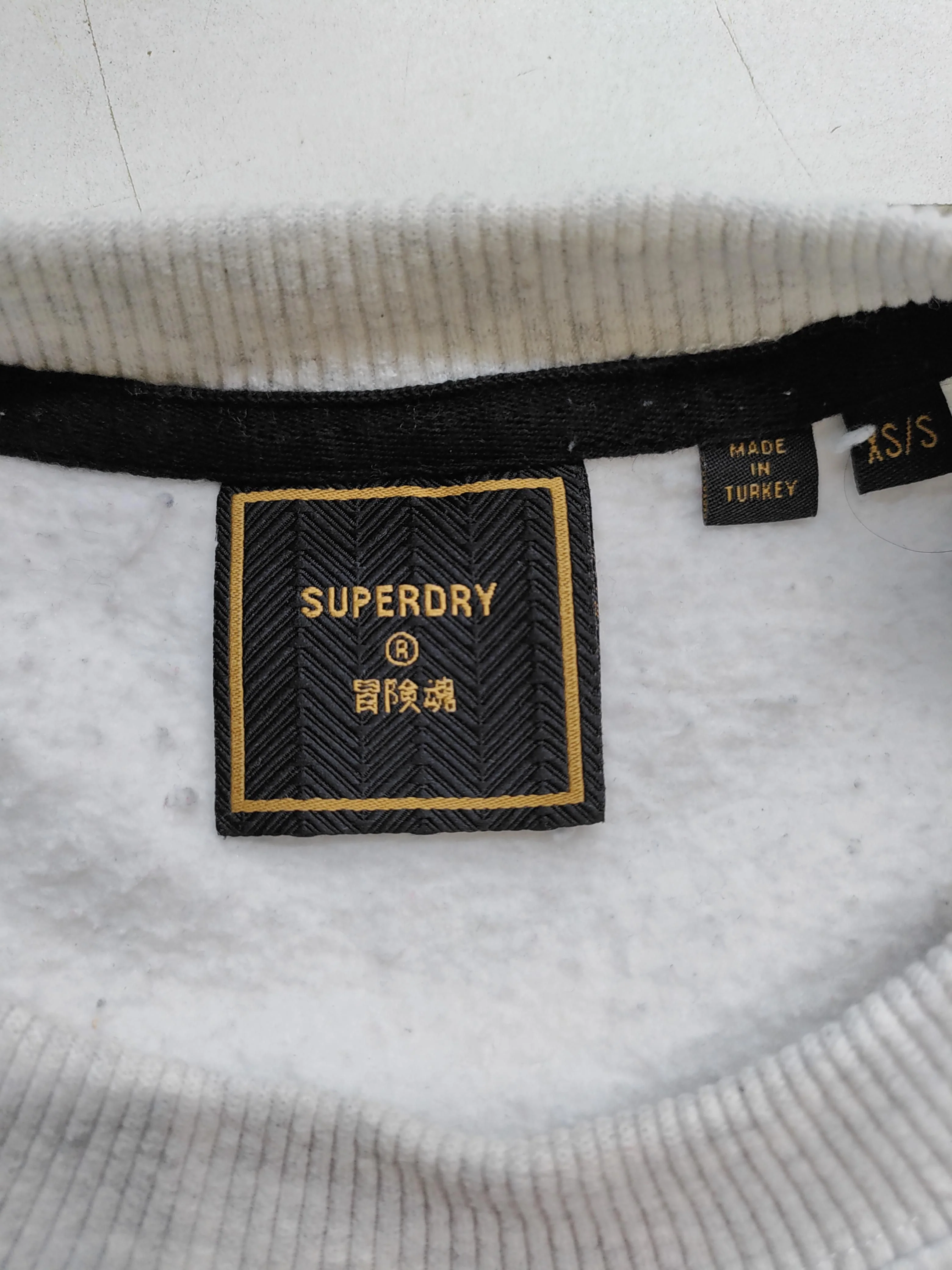 Superdry Men's Hoodie XS Grey Graphic Cotton with Polyester Pullover - Image 5