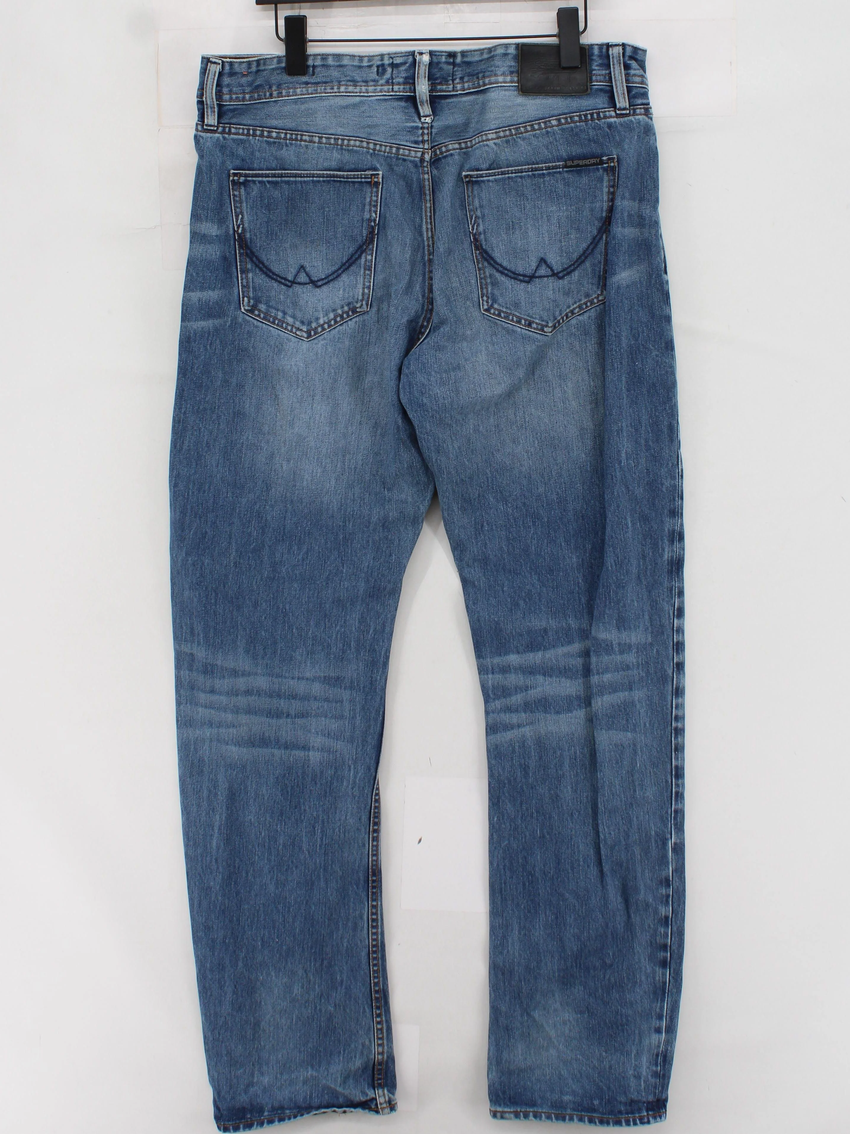 Superdry Men's Jeans M Blue 100% Cotton Straight - Image 2