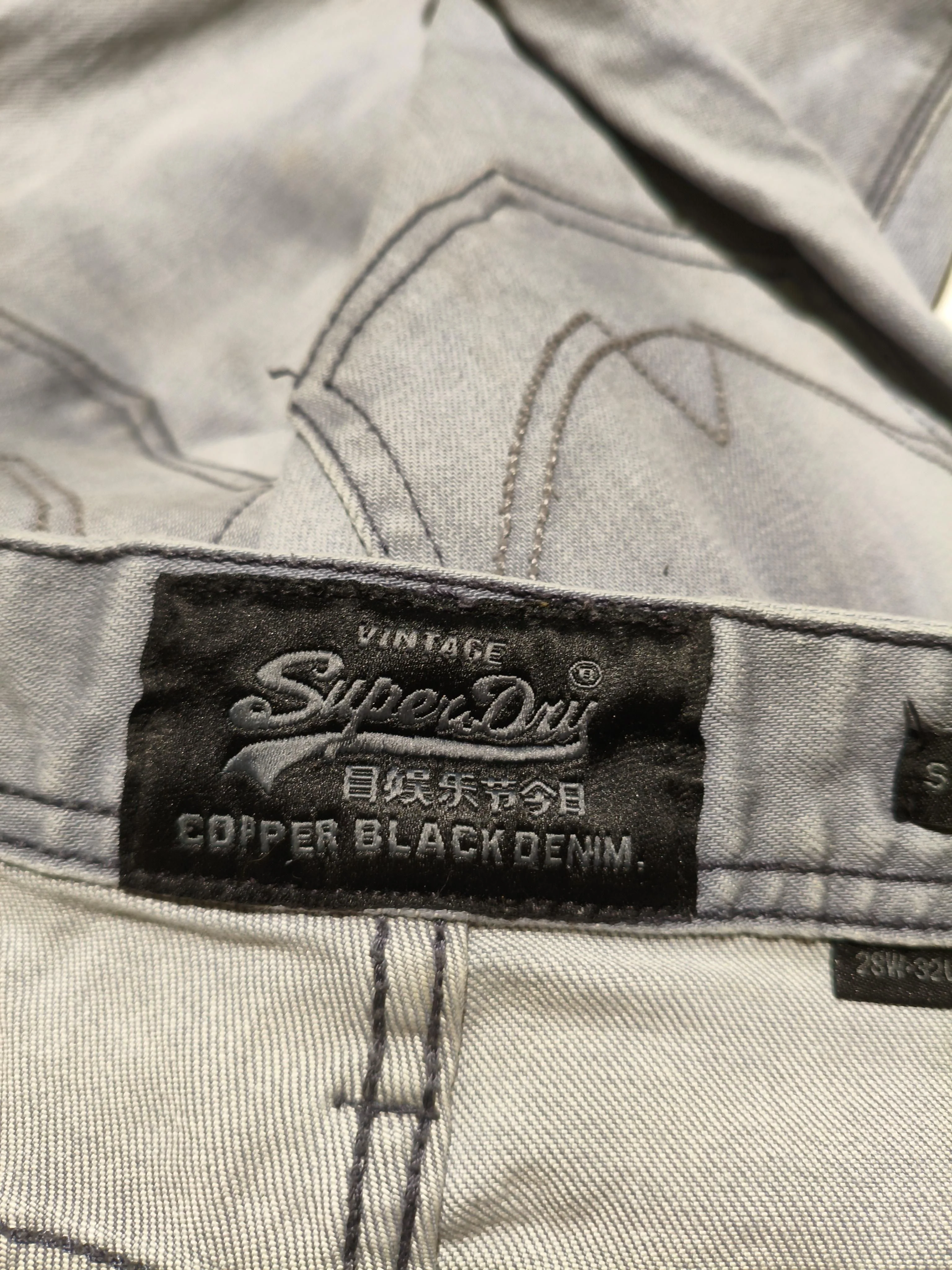 Superdry Men's Jeans W 28 in; L 32 in Grey Cotton with Elastane Skinny - Image 6