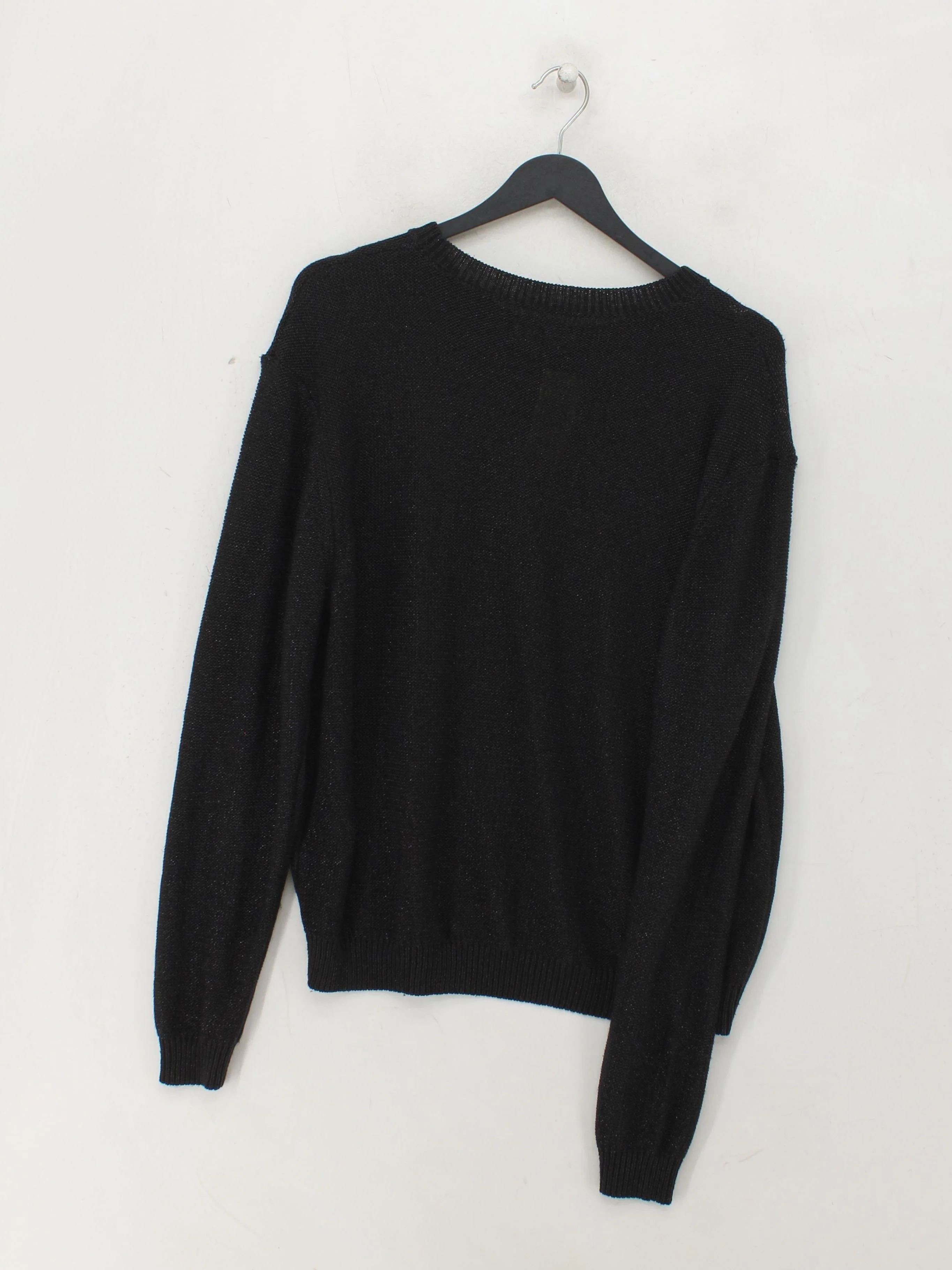 Superdry Men's Jumper L Black Polyester with Cotton, Acrylic Crew Neck Pullover - Image 2