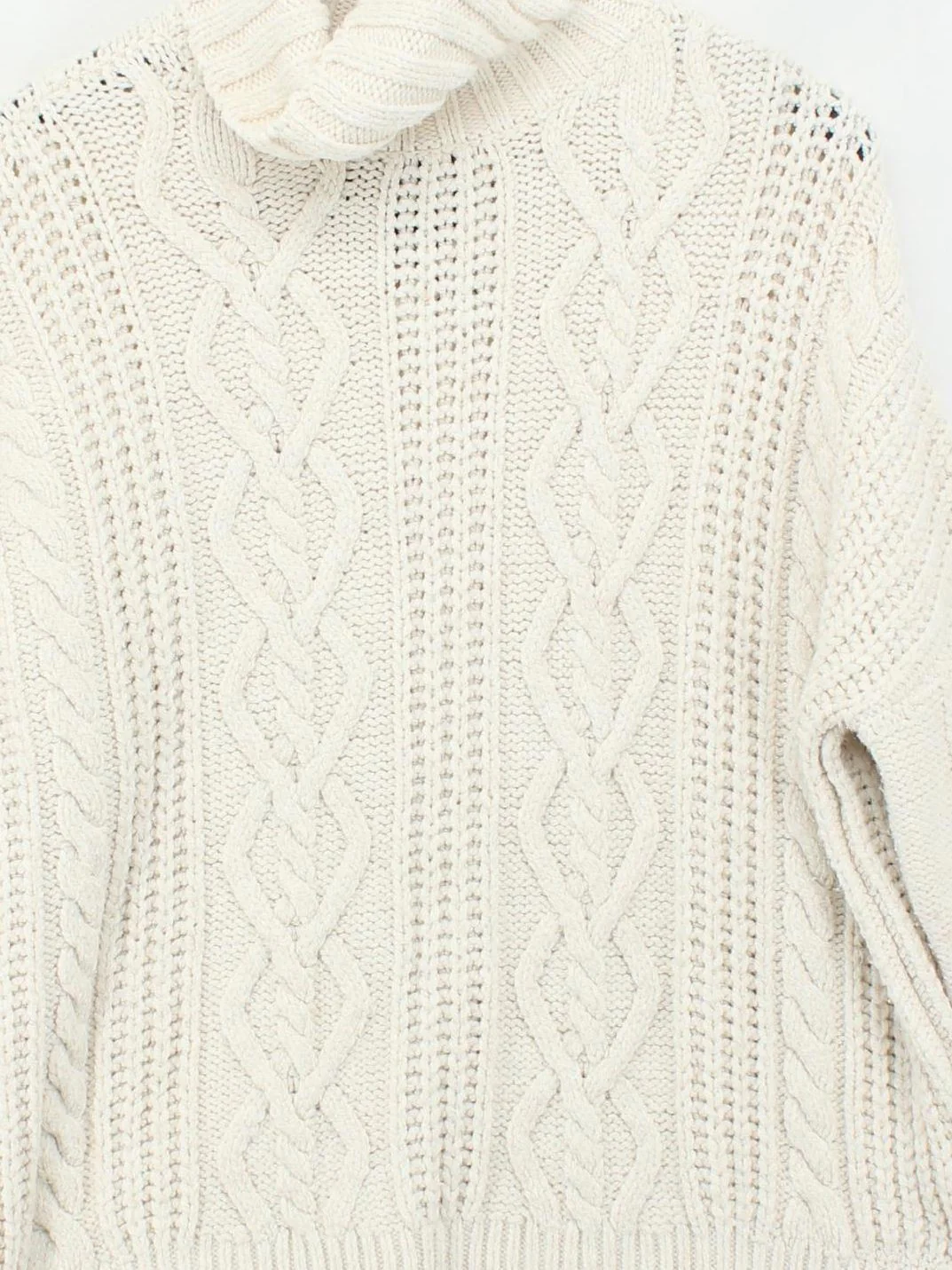 Superdry Men's Jumper L Cream Acrylic with Polyamide, Polyester Pullover - Image 3