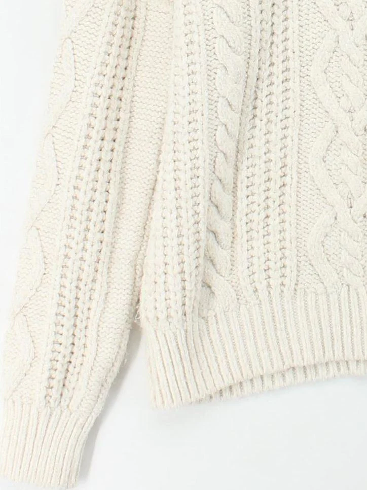 Superdry Men's Jumper L Cream Acrylic with Polyamide, Polyester Pullover - Image 4