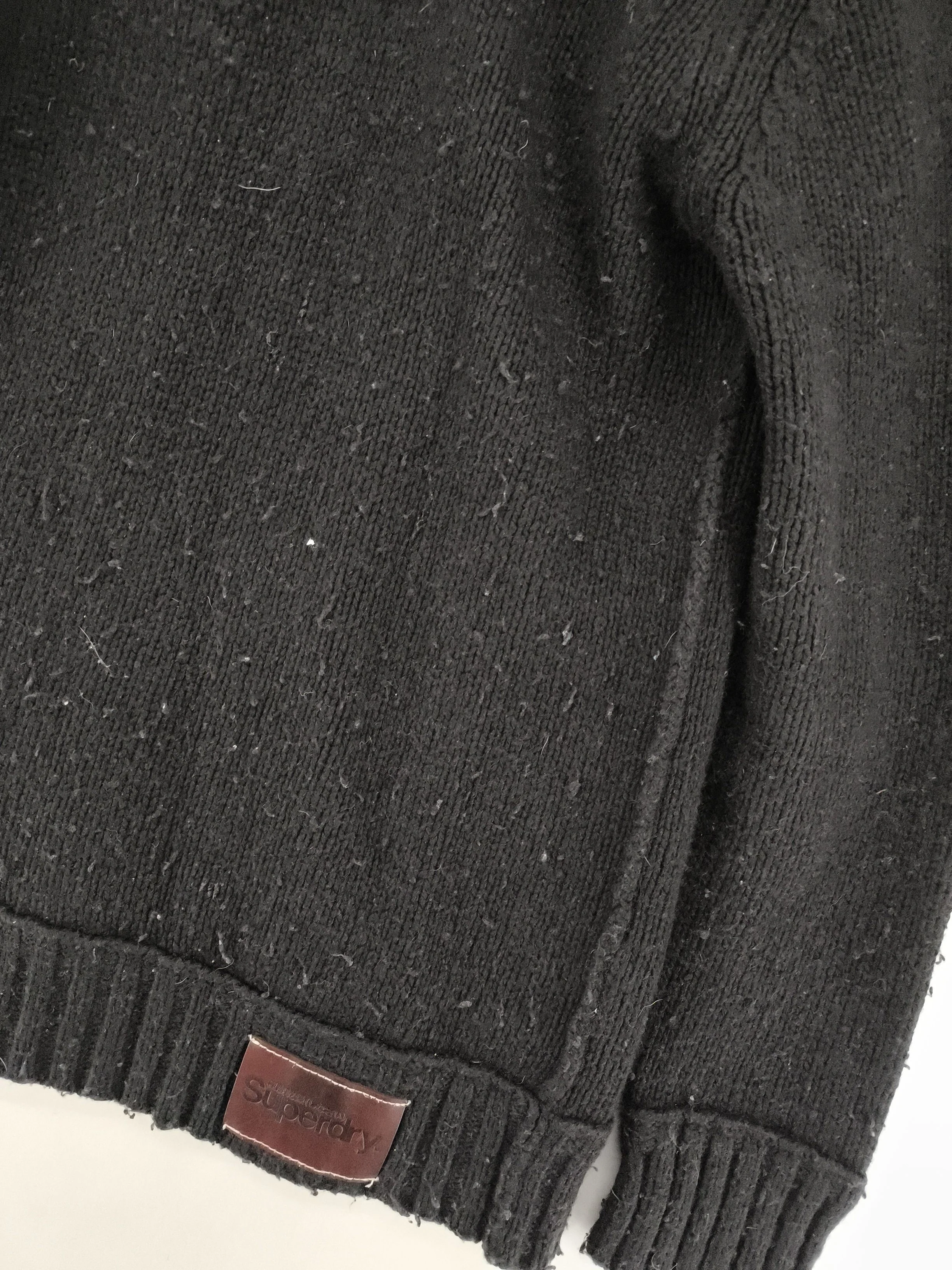 Superdry Men's Jumper M Black Wool with Acrylic, Nylon Roll Neck Pullover - Image 5
