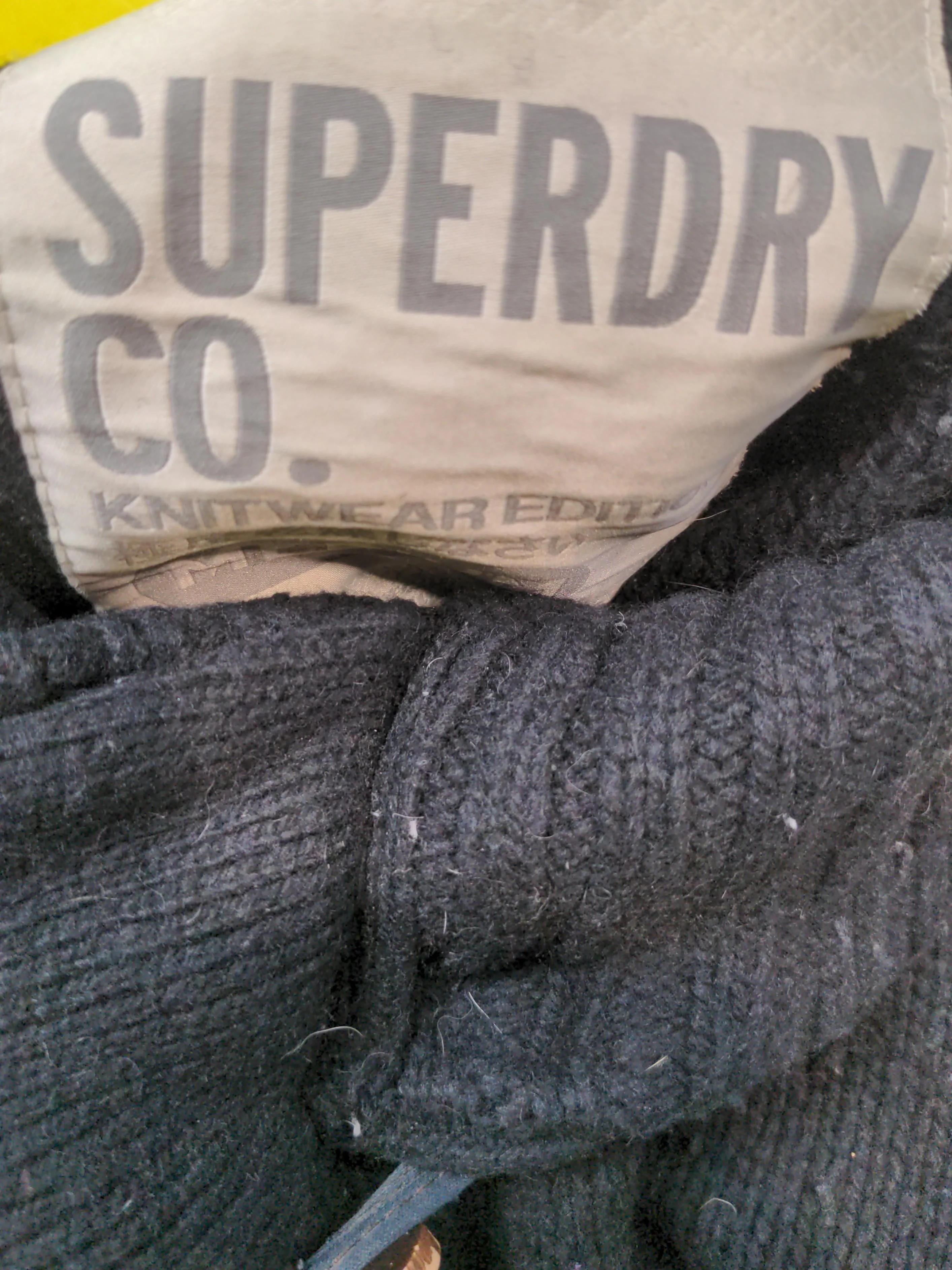 Superdry Men's Jumper M Black Wool with Acrylic, Nylon Roll Neck Pullover - Image 6