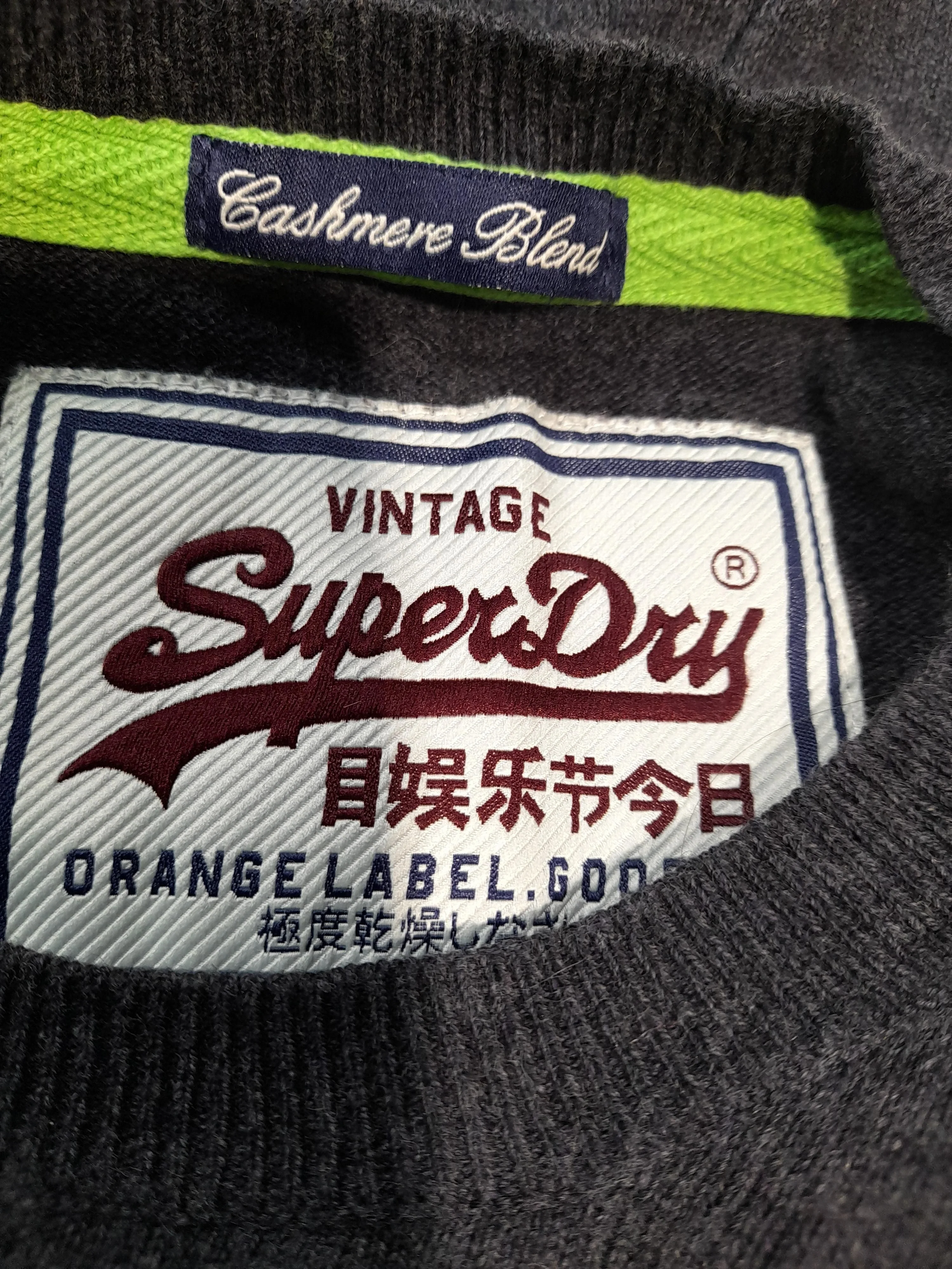 Superdry Men's Jumper M Grey Cotton with Cashmere Round Neck Pullover - Image 5