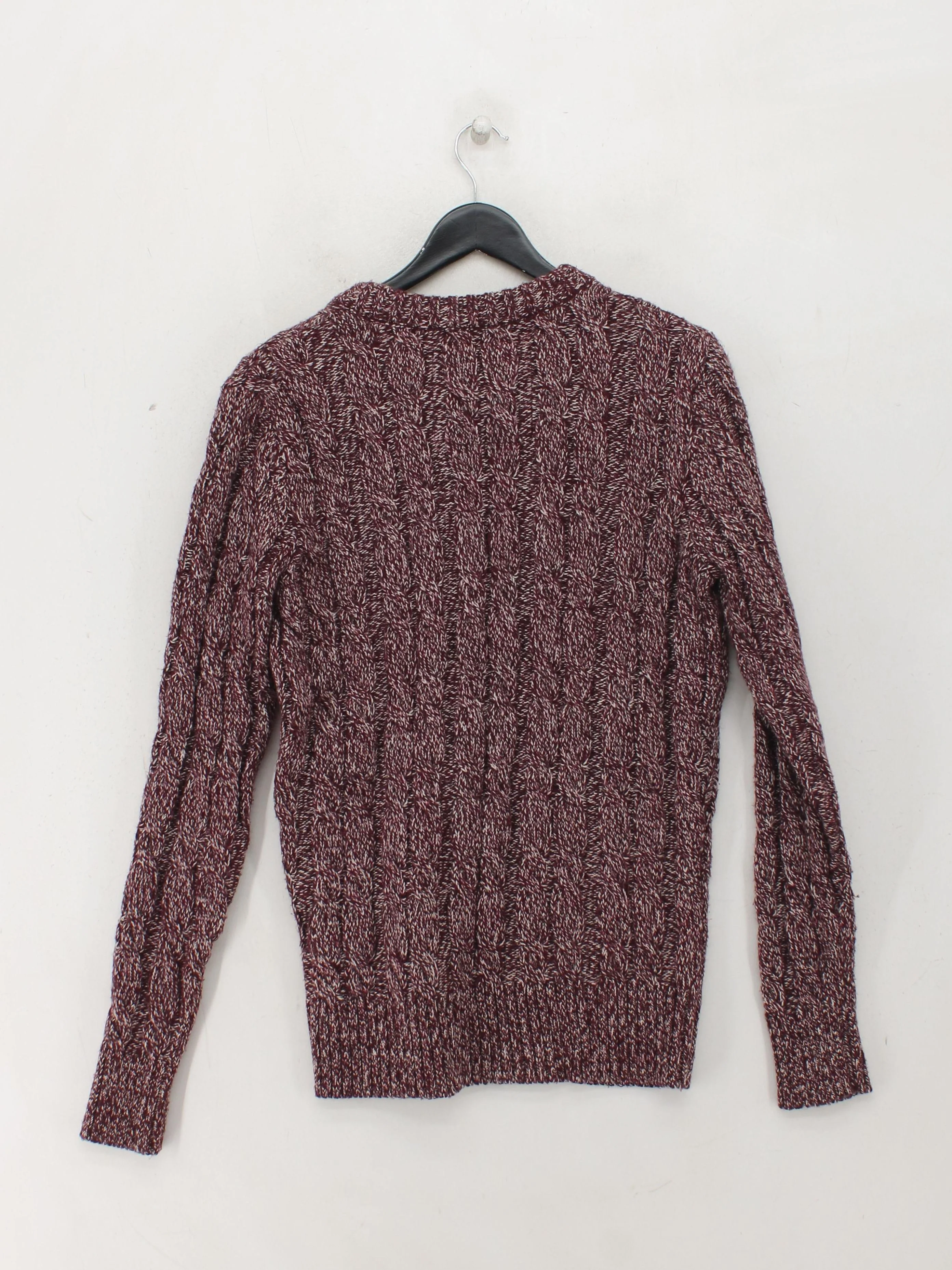 Superdry Men's Jumper S Red Acrylic with Wool Round Neck Pullover - Image 2