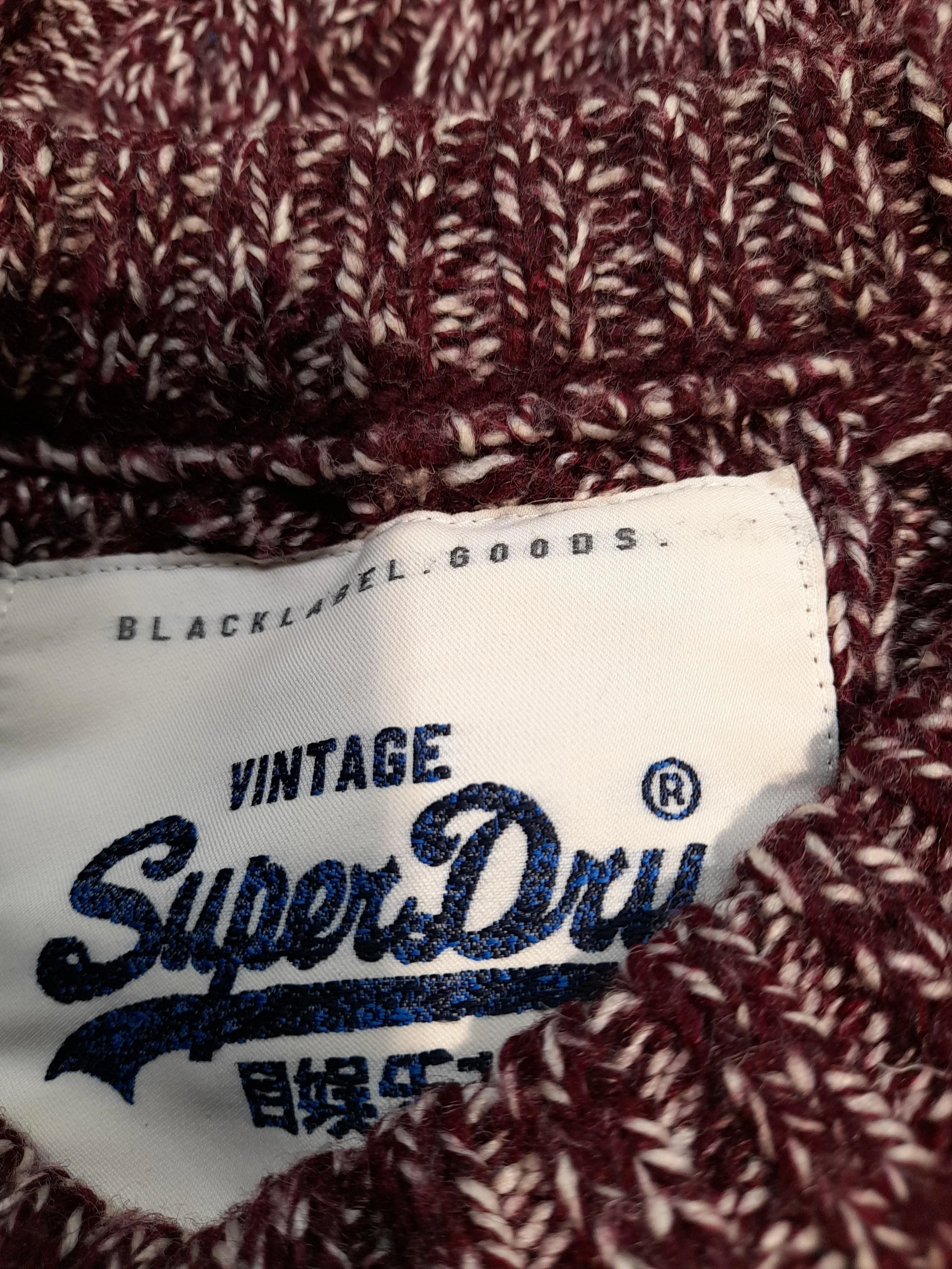 Superdry Men's Jumper S Red Acrylic with Wool Round Neck Pullover - Image 5