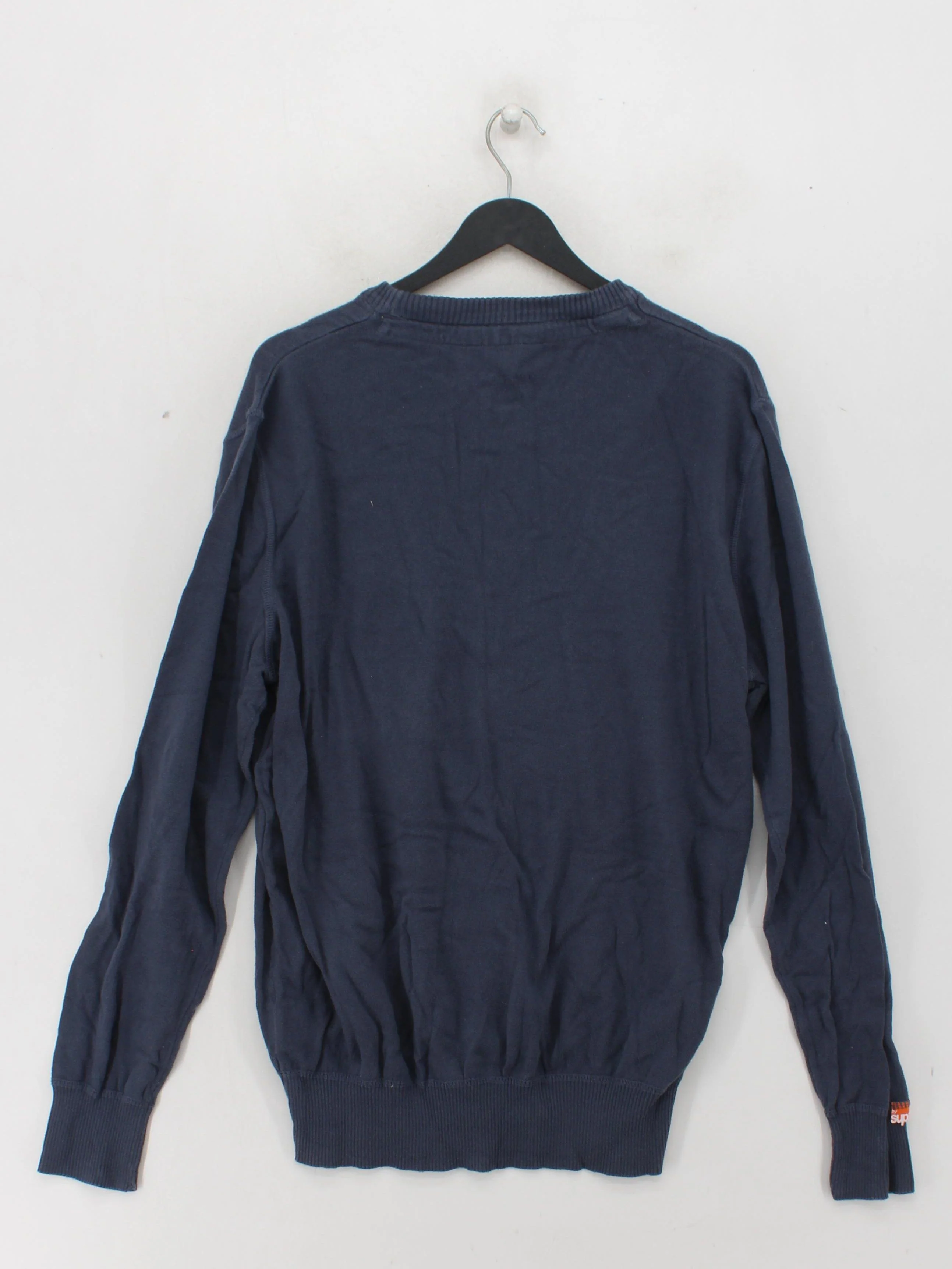 Superdry Men's Jumper XXL Blue 100% Cotton Crew Neck Pullover - Image 2
