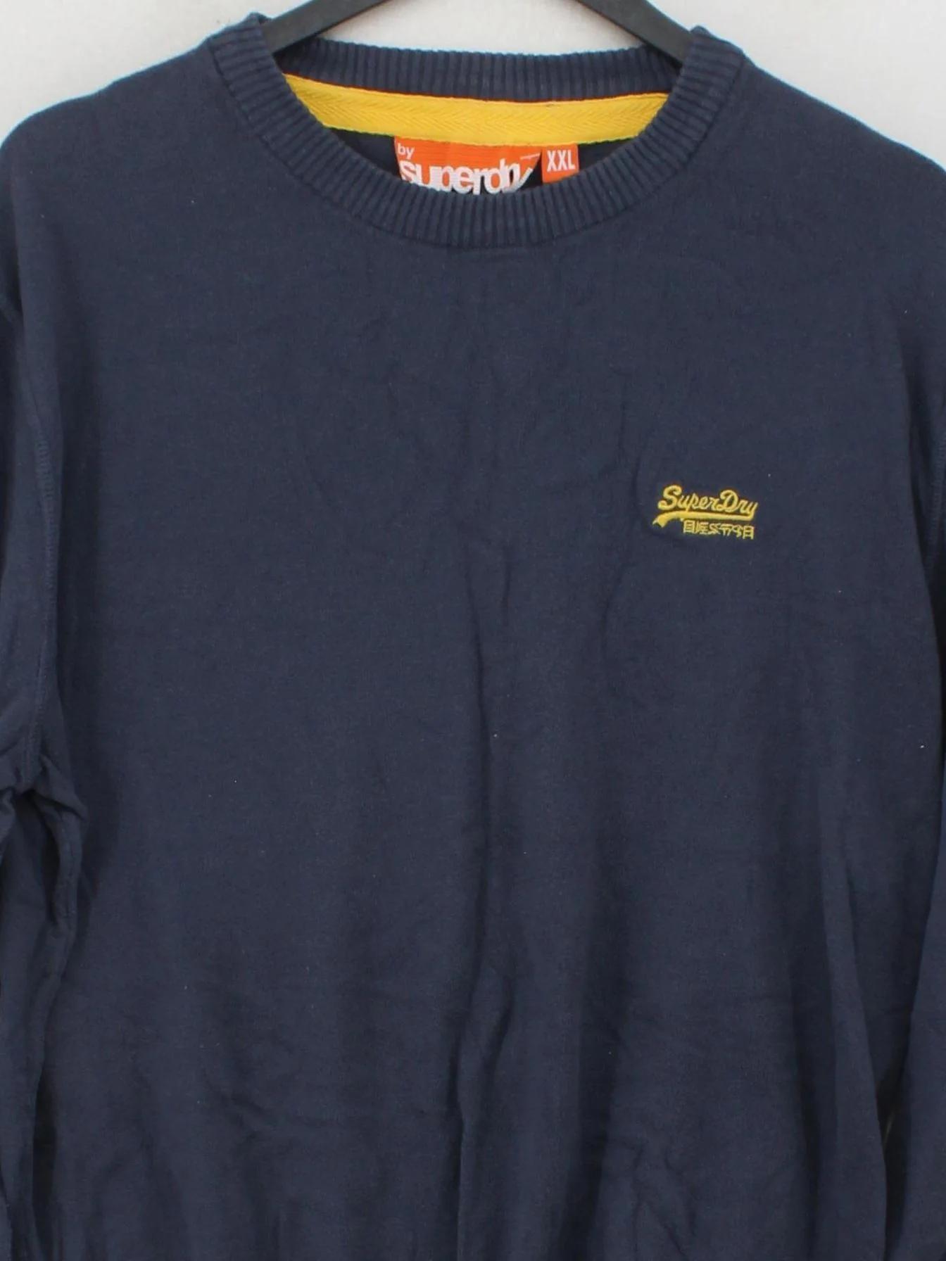 Superdry Men's Jumper XXL Blue 100% Cotton Crew Neck Pullover - Image 3