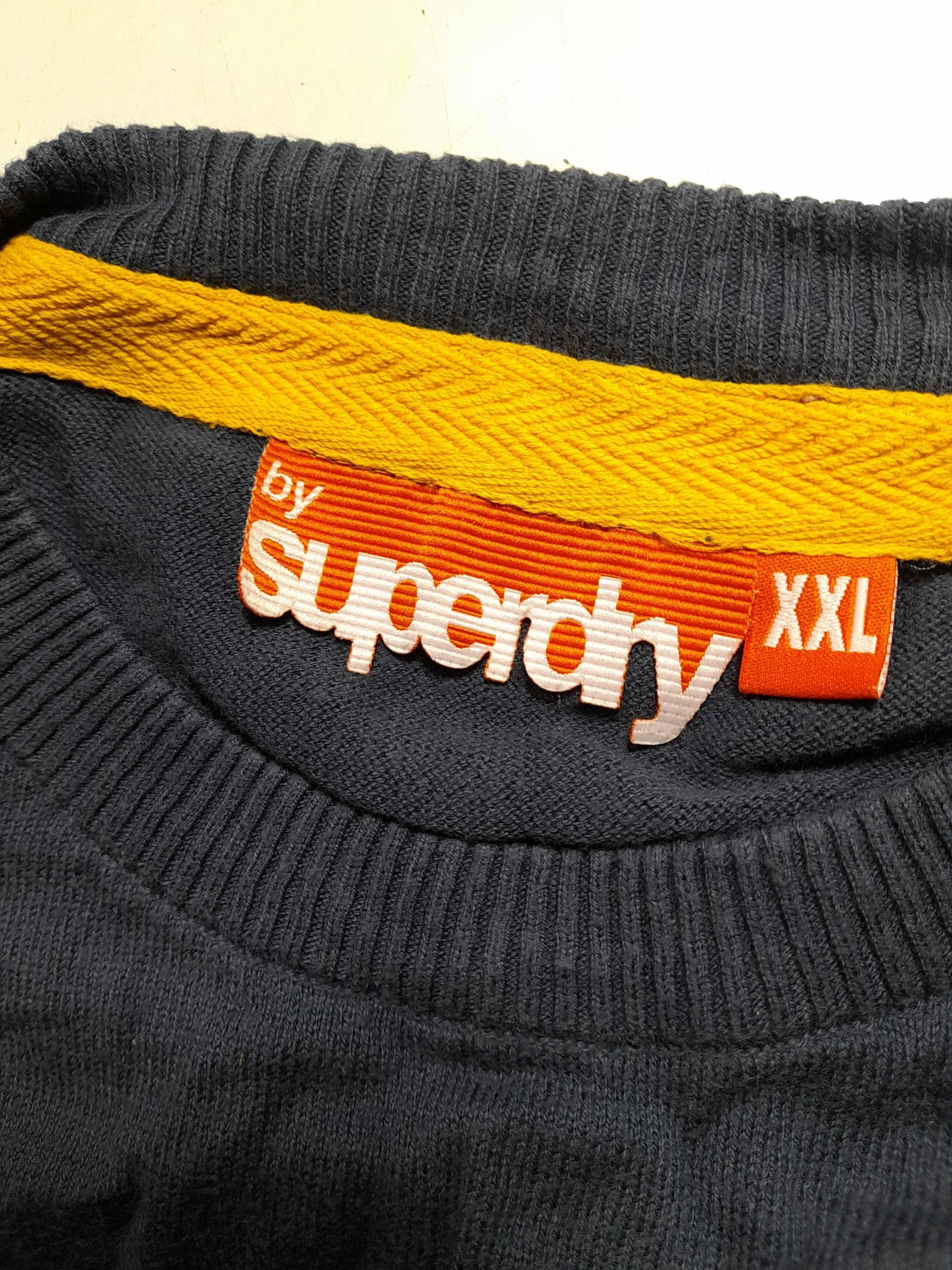 Superdry Men's Jumper XXL Blue 100% Cotton Crew Neck Pullover - Image 6