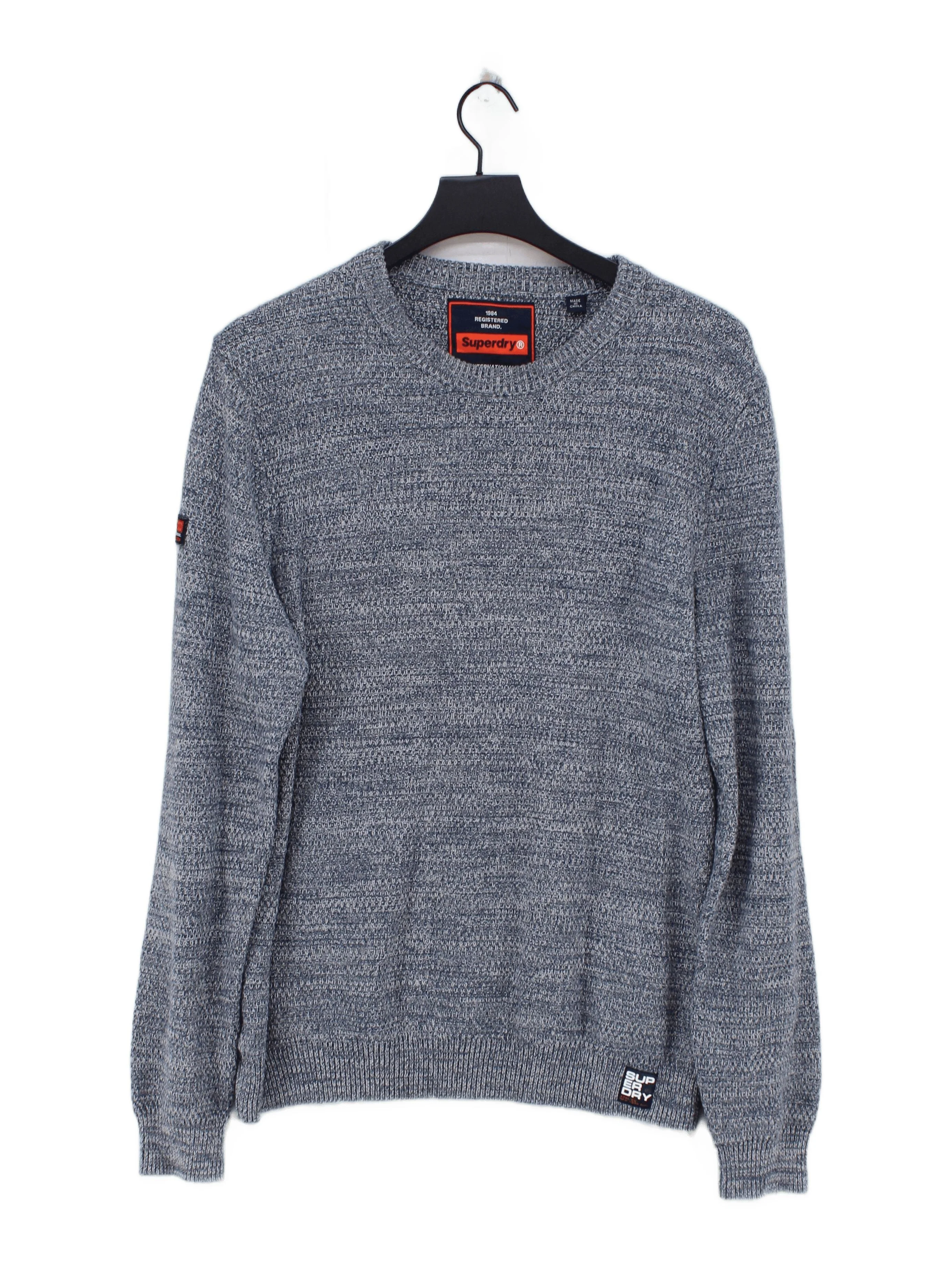 Superdry Men's Jumper XXL Blue 100% Other Round Neck Pullover