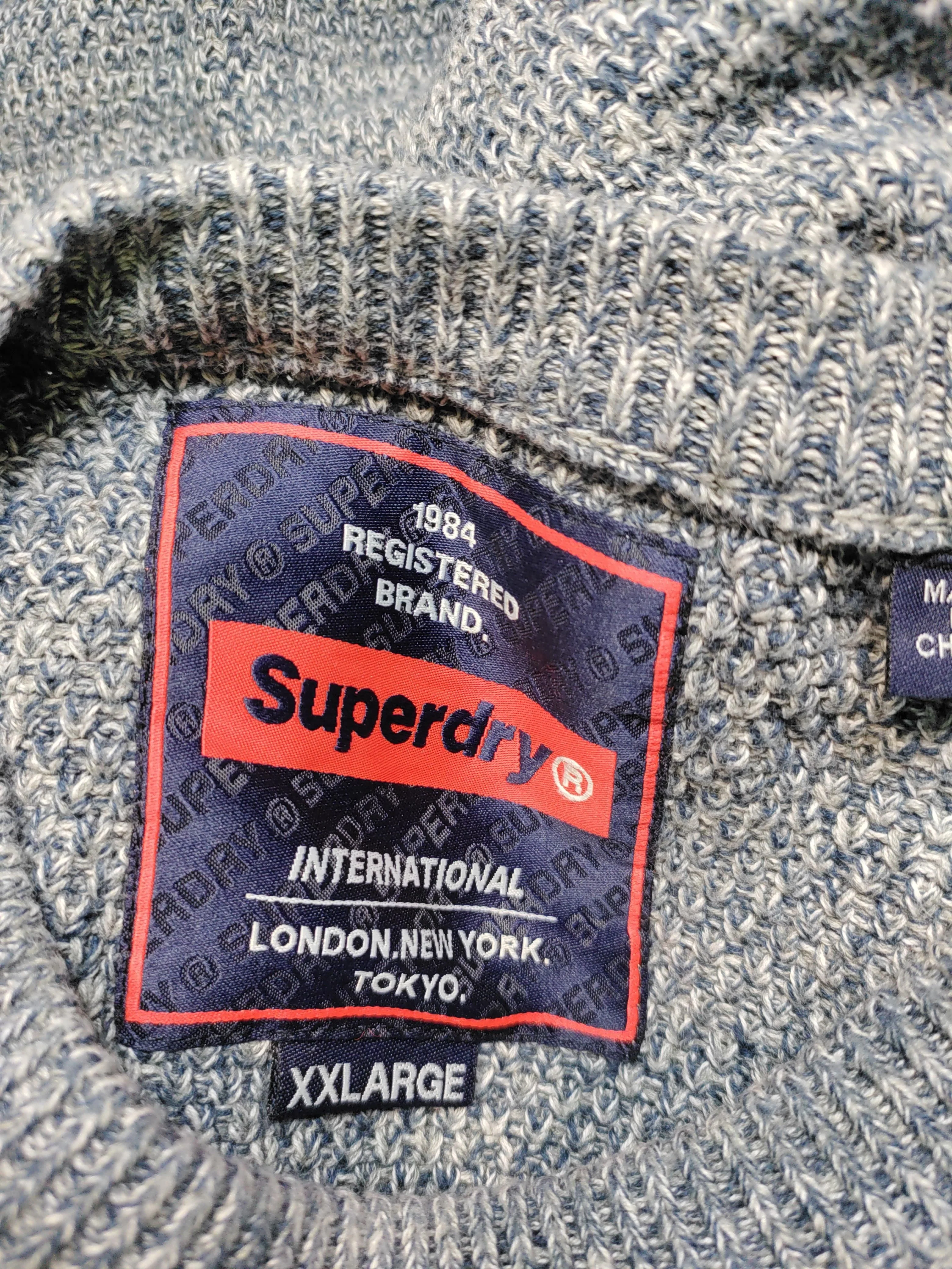 Superdry Men's Jumper XXL Blue 100% Other Round Neck Pullover - Image 5