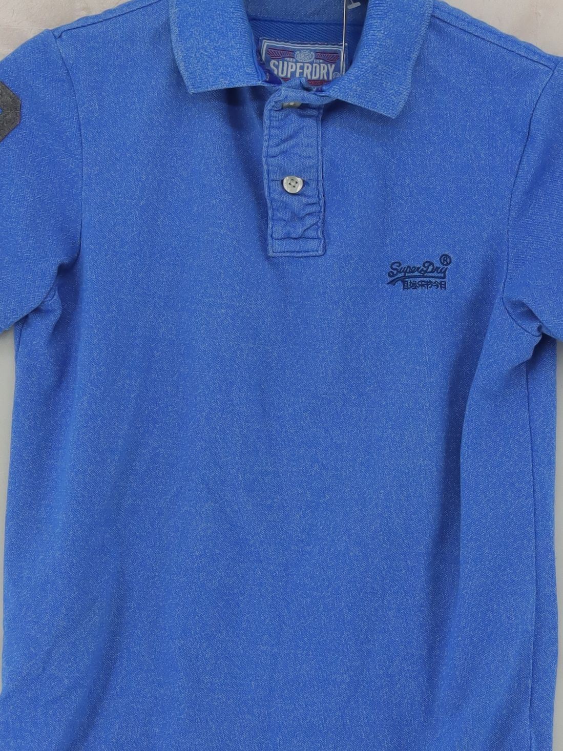 Superdry Men's Polo S Blue Cotton with Polyester Basic - Image 3