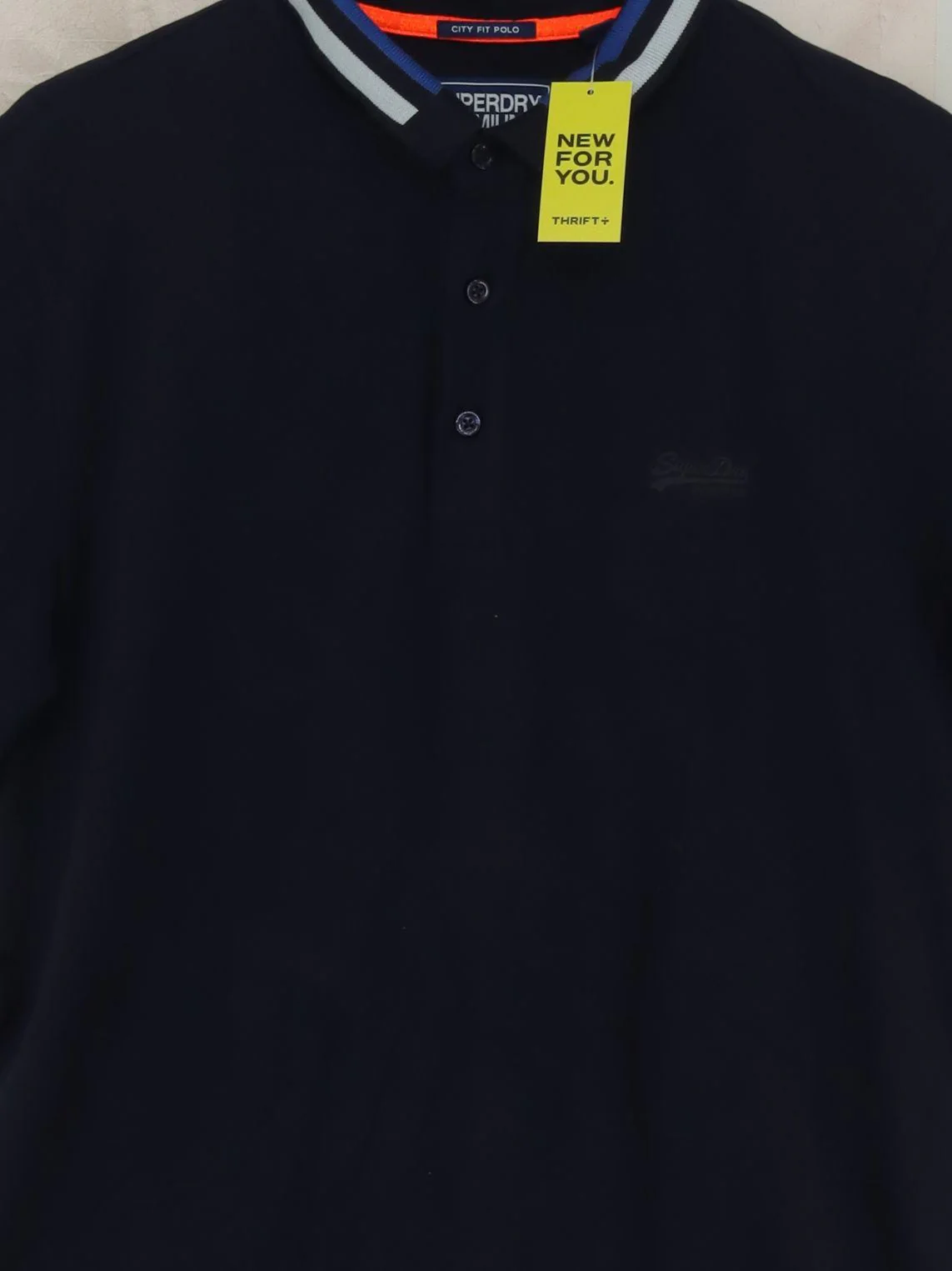 Superdry Men's Polo XL Blue 100% Cotton Basic - Image 3