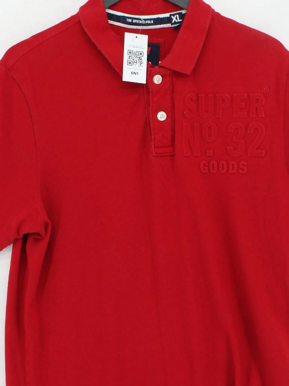 Superdry Men's Polo XL Red 100% Cotton Basic - Image 3