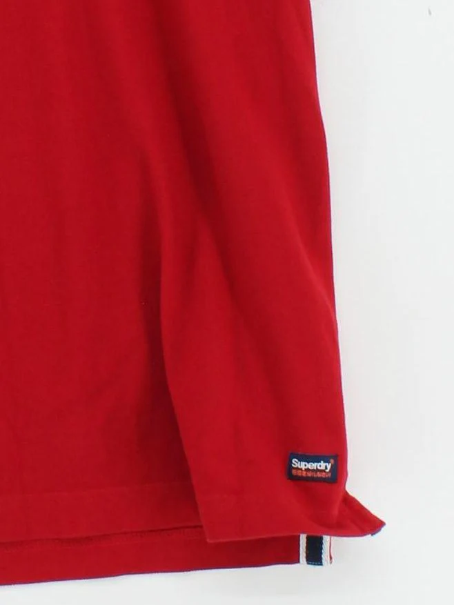 Superdry Men's Polo XL Red 100% Cotton Basic - Image 4