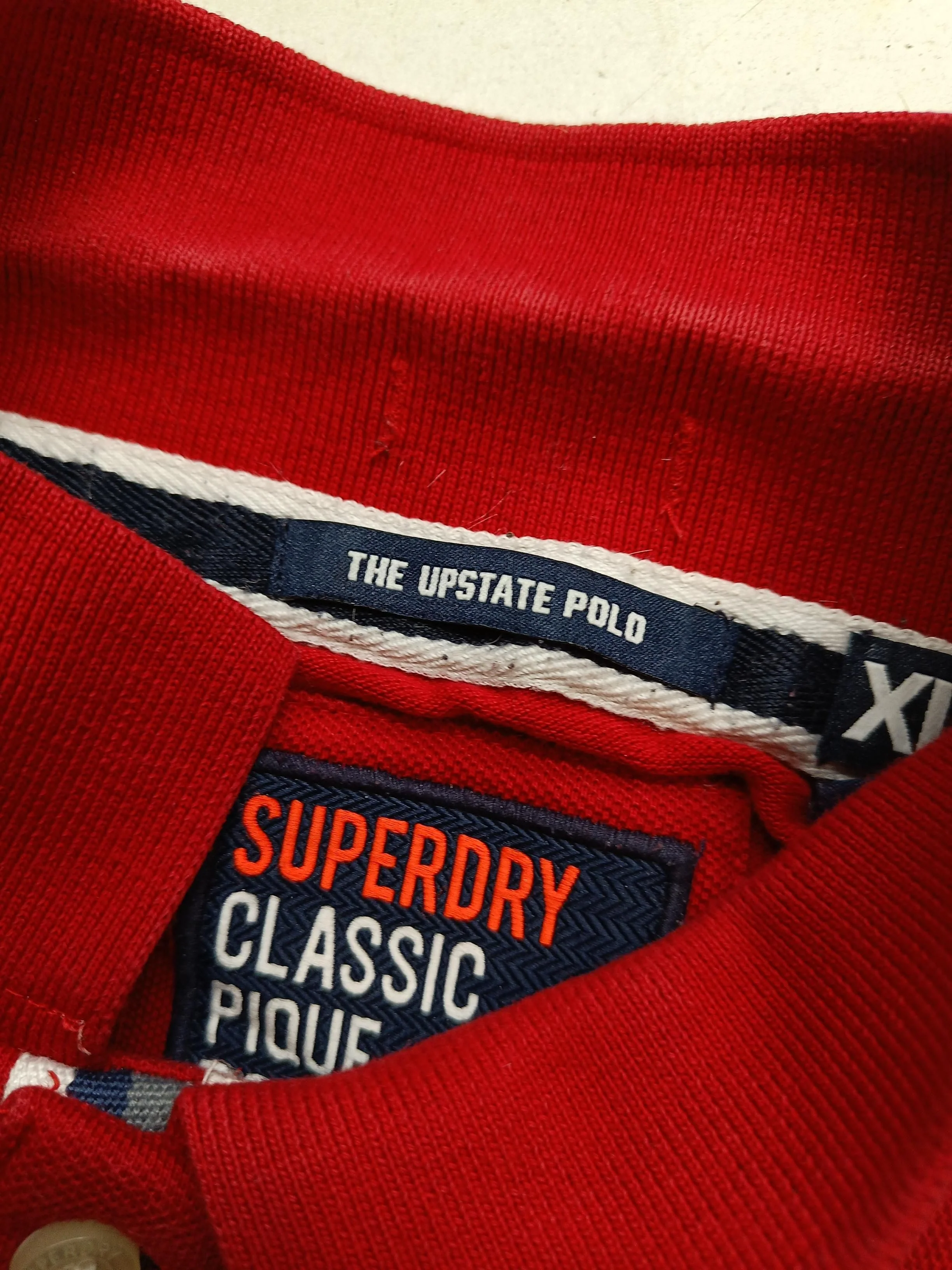 Superdry Men's Polo XL Red 100% Cotton Basic - Image 5