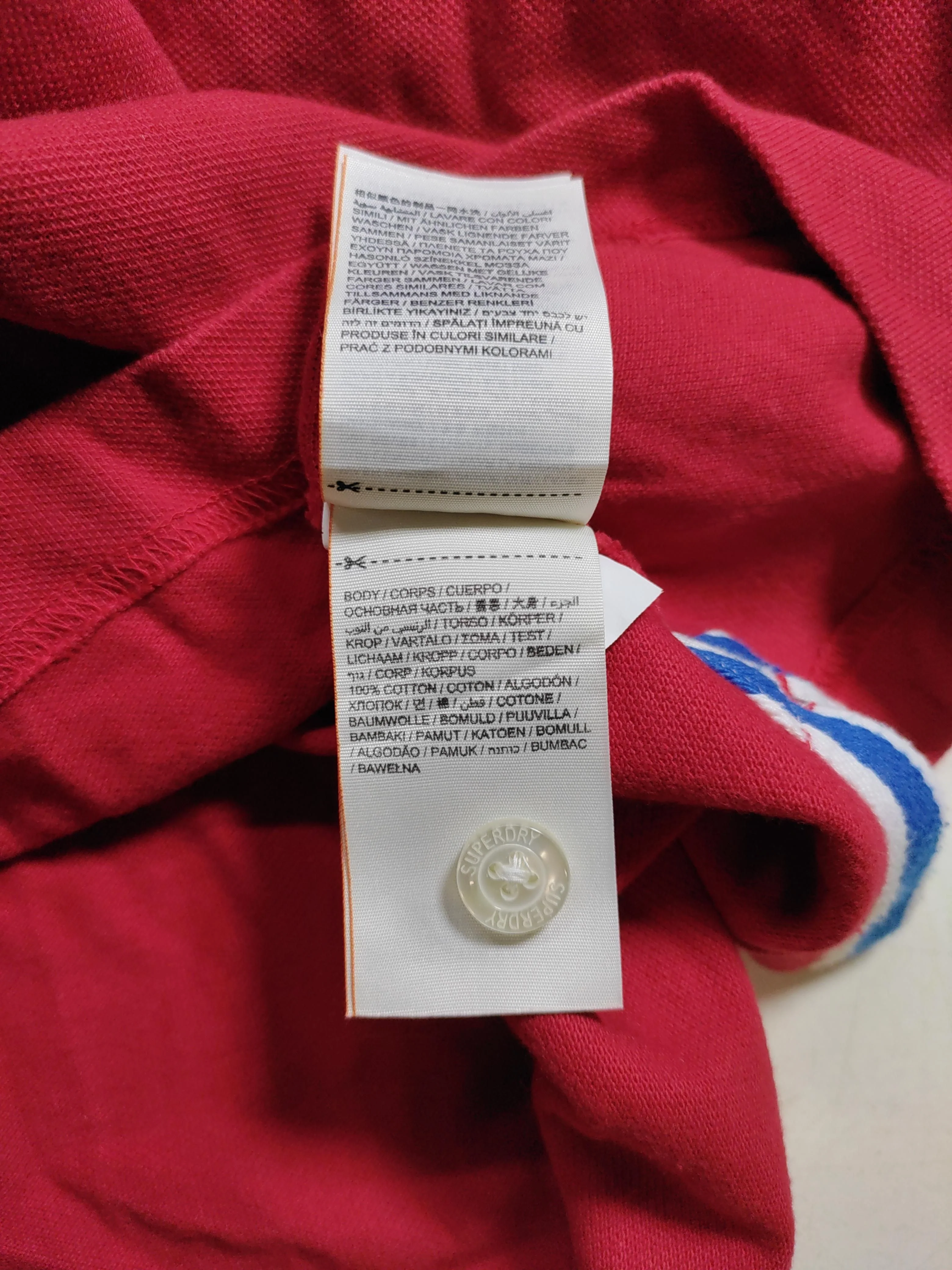 Superdry Men's Polo XXL Red 100% Cotton Basic - Image 7